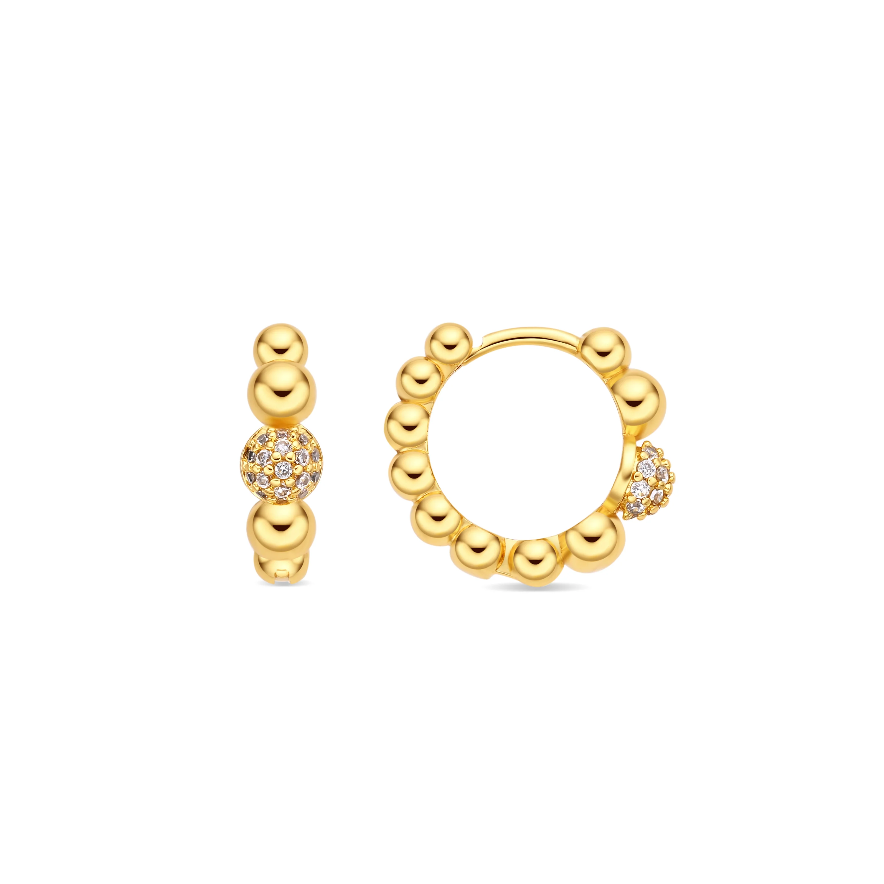 Pendientes de Circonita Brillante acabado en oro amarillo de 18k - Lordae