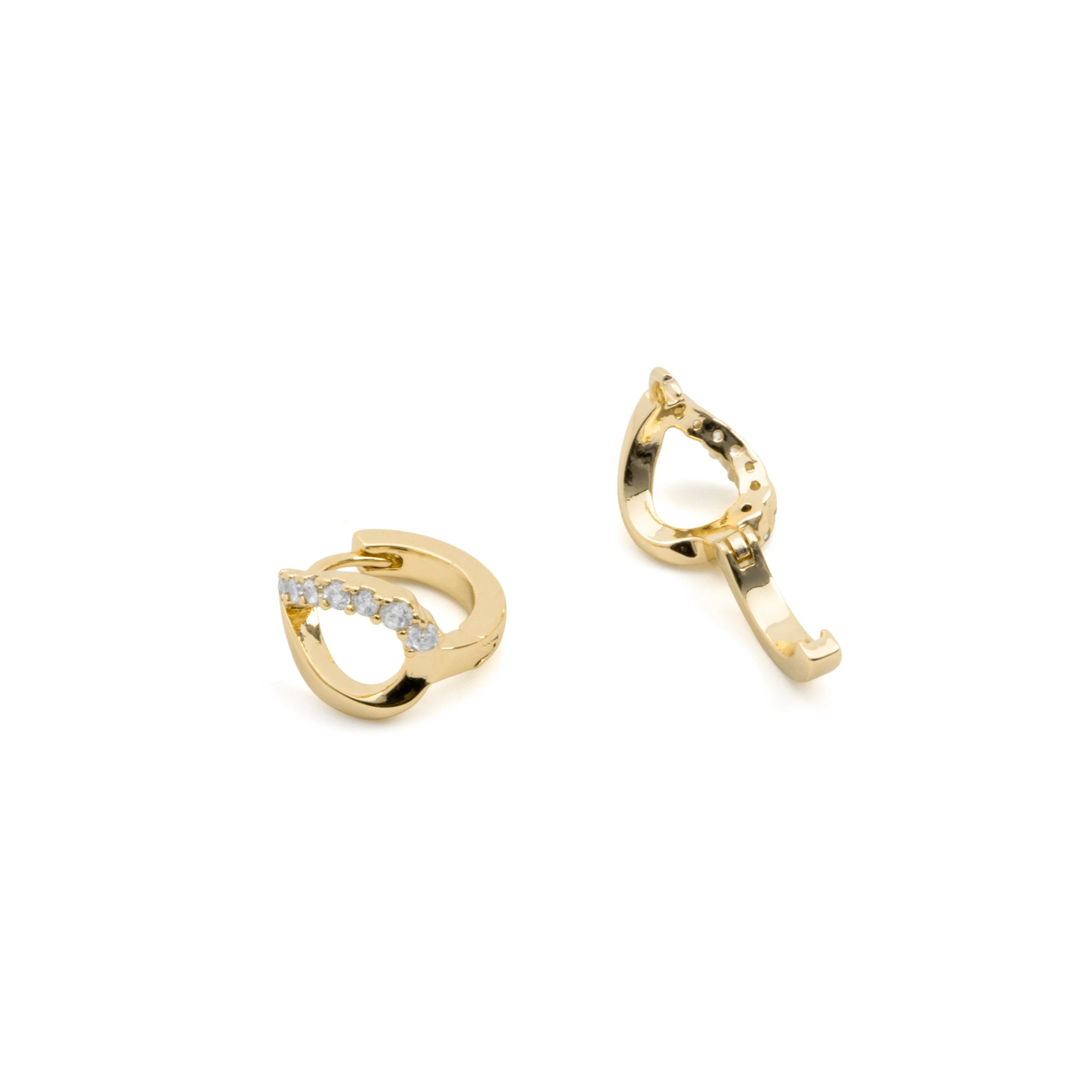Pendientes de Circonita Brillante acabado en oro amarillo de 18k - Miruc - Image 5