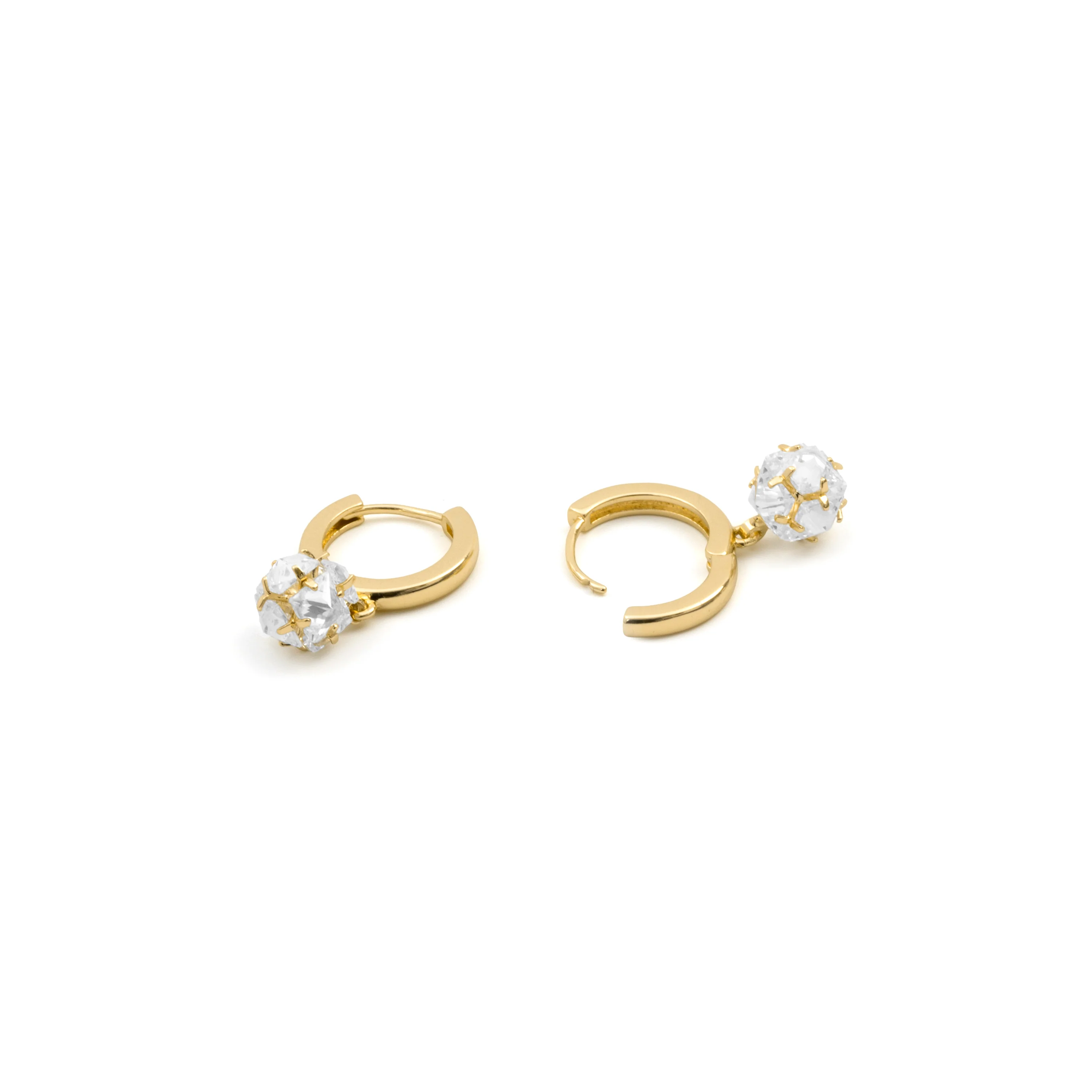 Pendientes de Circonita Brillante acabado en oro amarillo de 18k - Monrus - Image 5