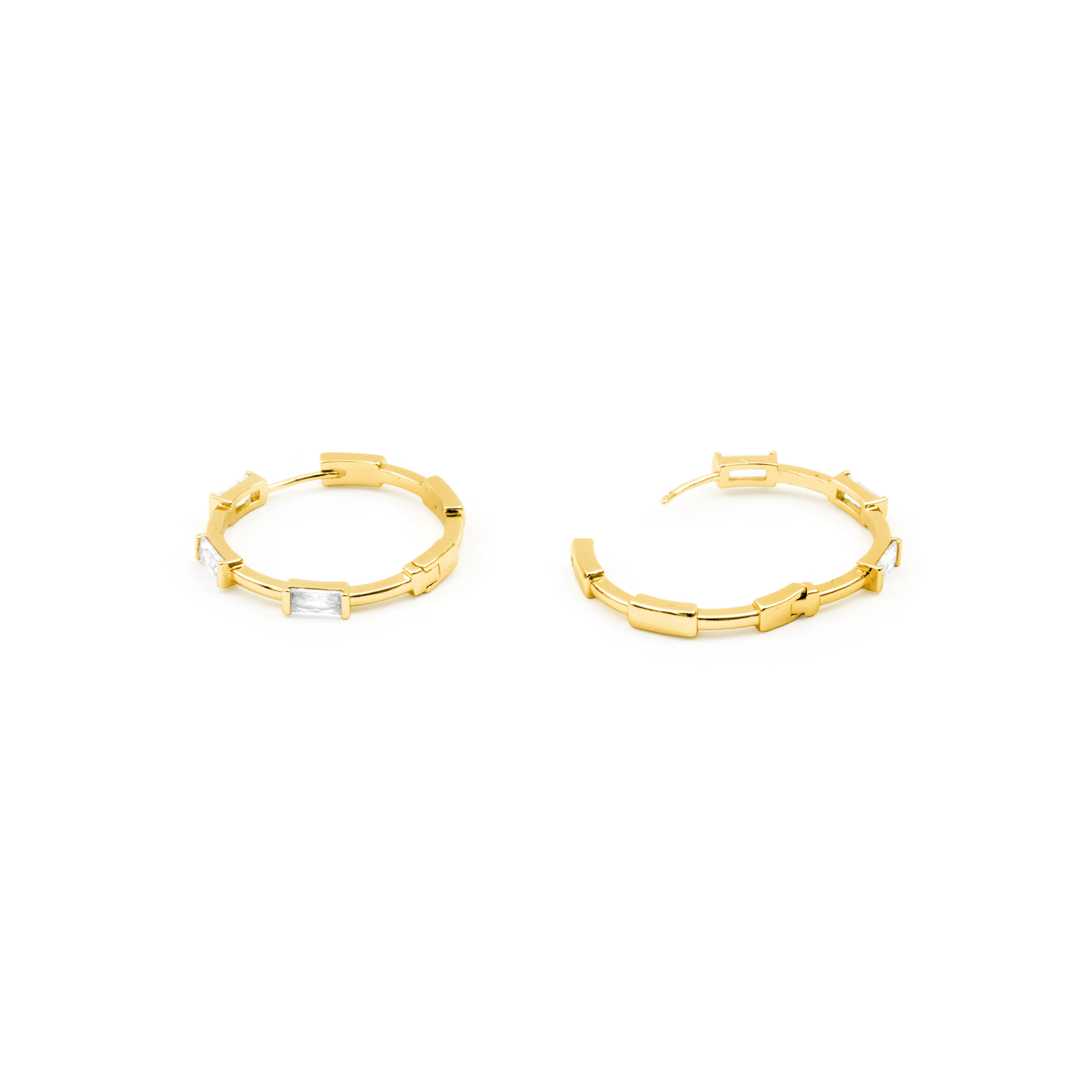Pendientes de Circonita Brillante acabado en oro amarillo de 18k - Shise - Image 5
