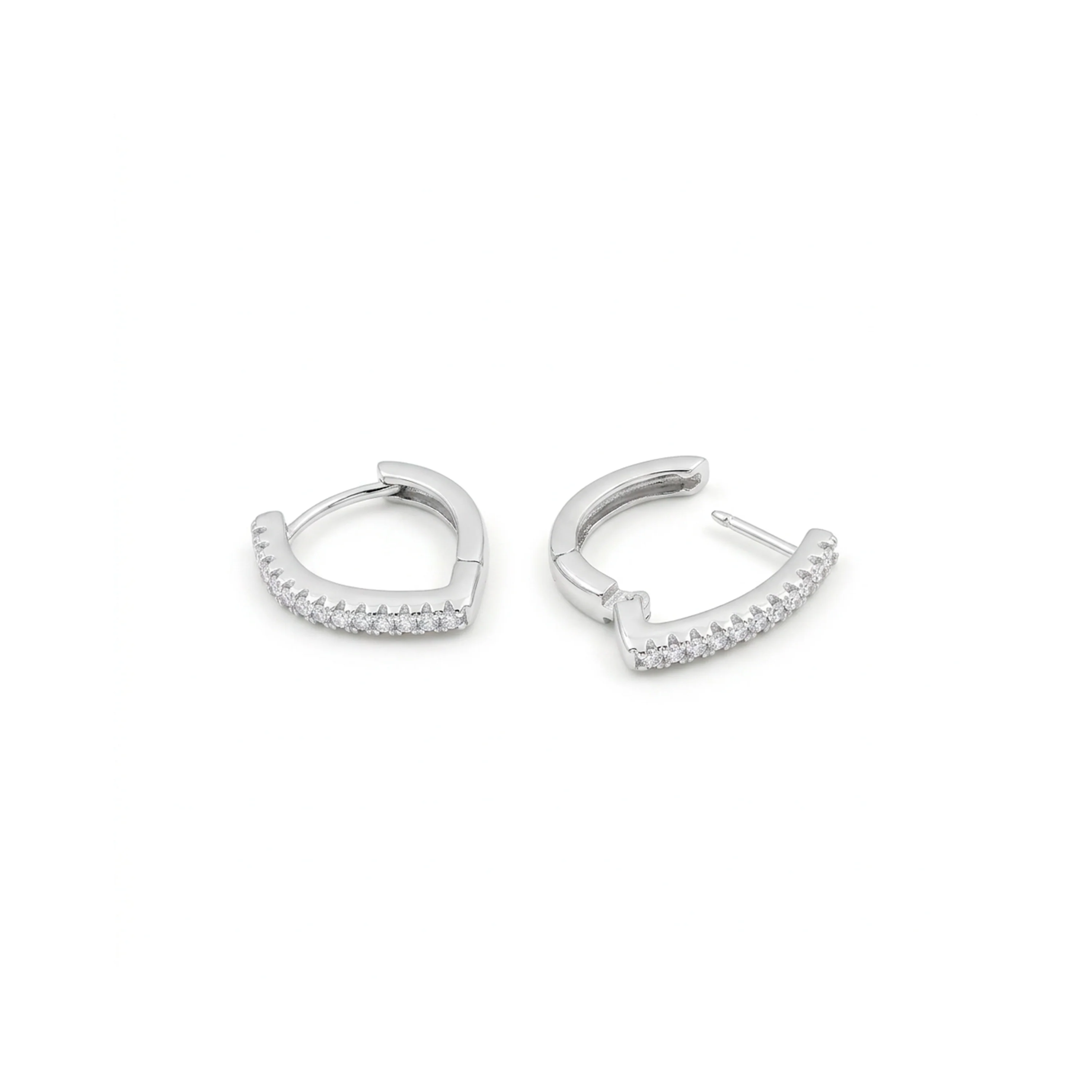 Pendientes de Circonita Brillante acabado en rodio - Emin - Image 5