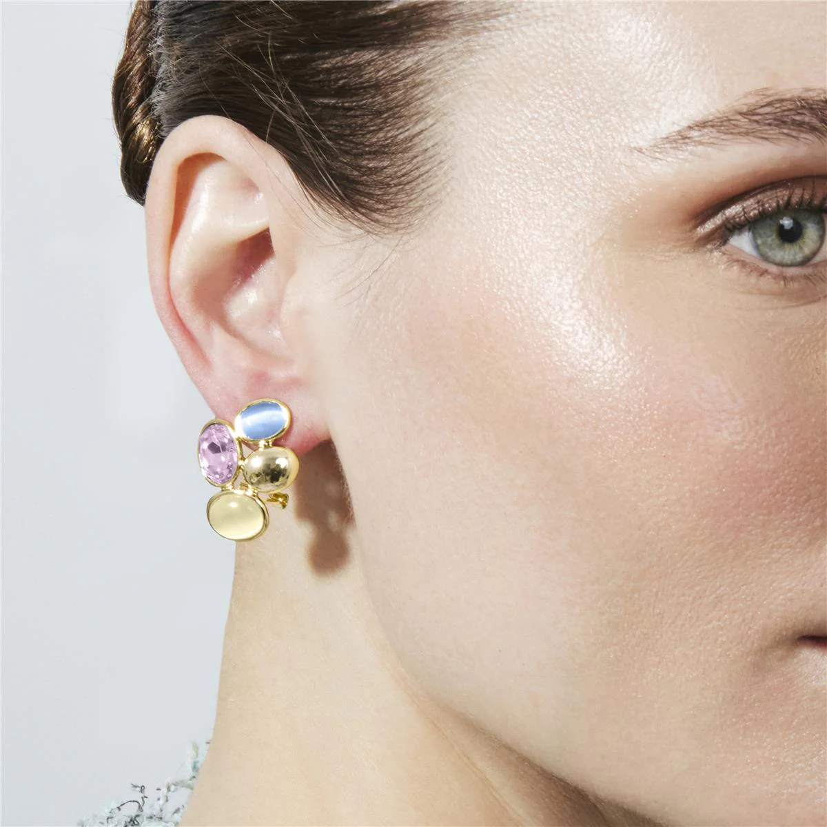 Pendientes de Cristal Morado acabado en oro amarillo de 18k - Sionu - Image 6