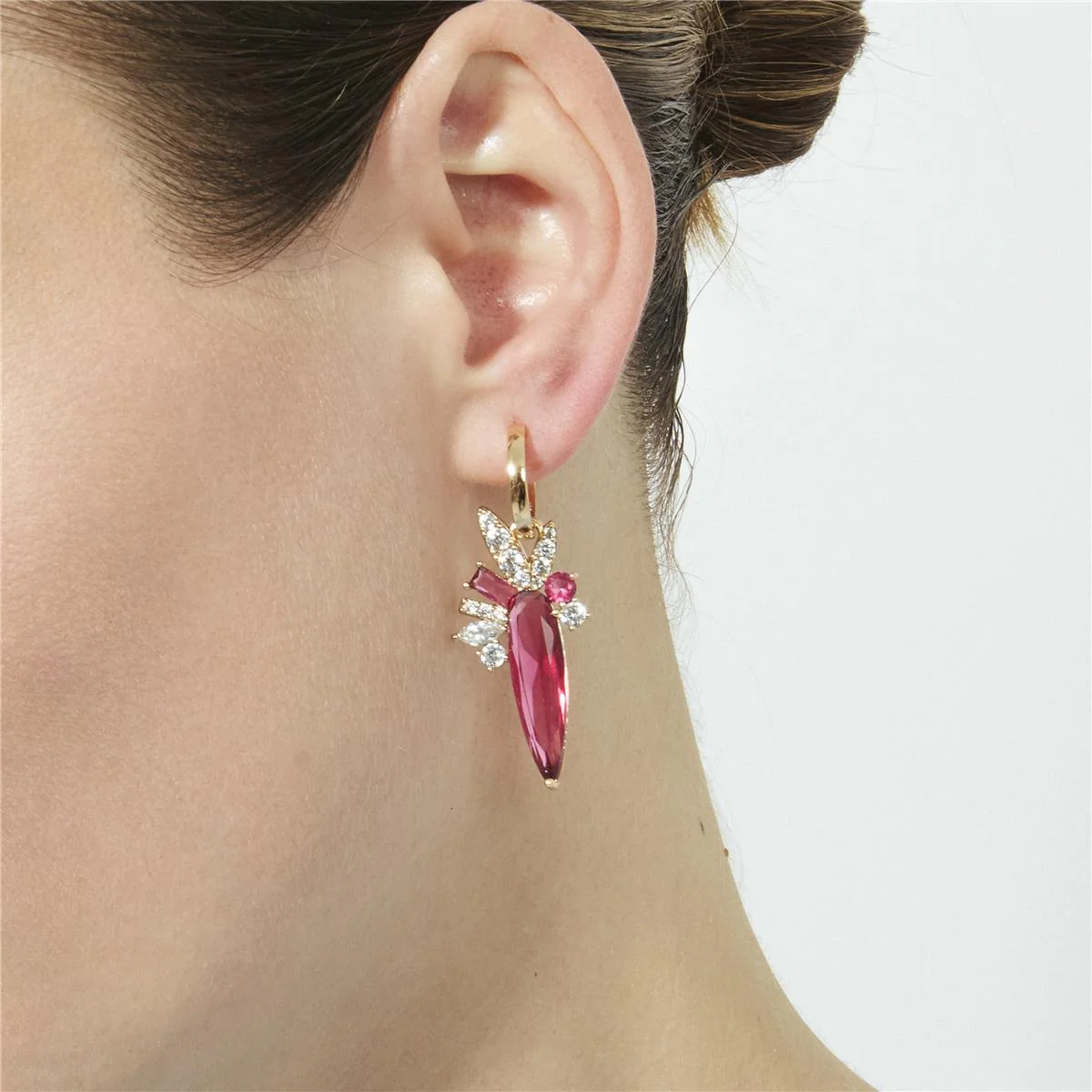 Pendientes de Cuarzo Hidrotermal Cereza acabado en oro rosa de 18k - Girls - Image 6