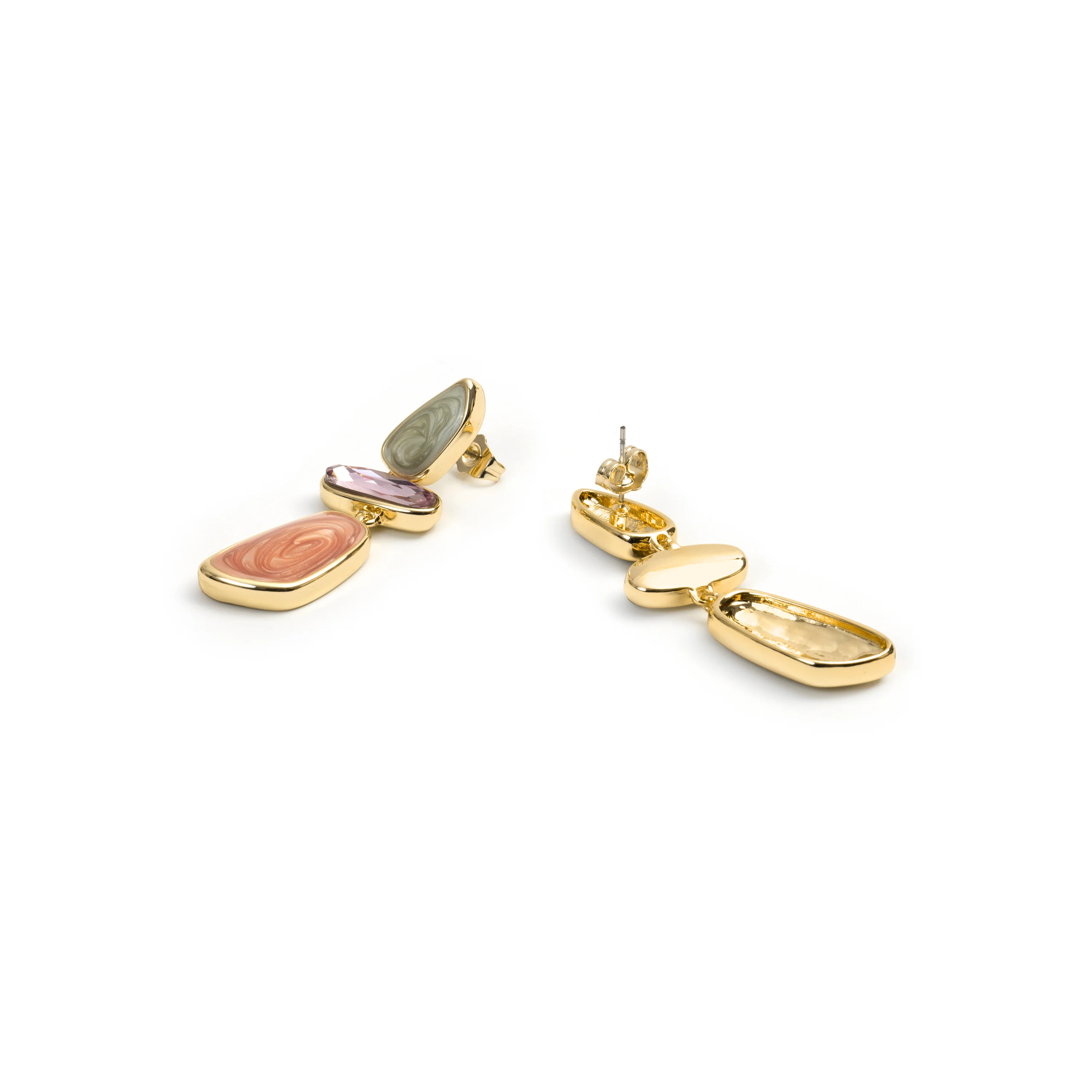Pendientes de Lacado Multicolor acabado en oro amarillo de 18k - Wiso - Image 5