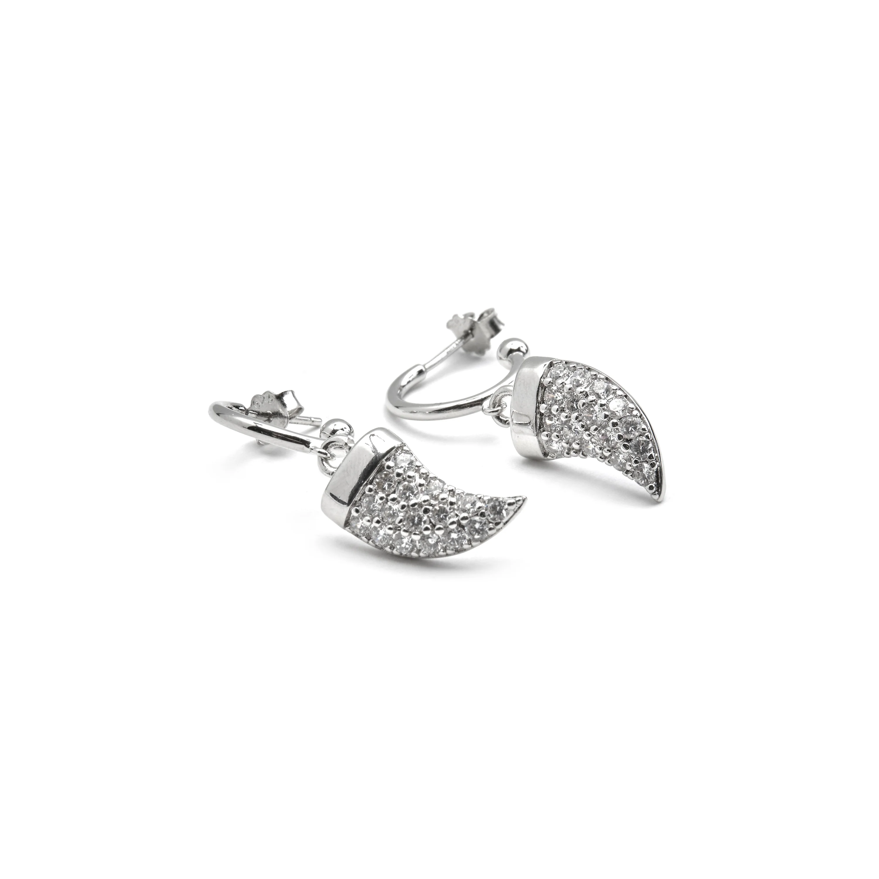 Pendientes de Plata de Ley 925 y Circonita Brillante acabado en rodio - Dek - Image 5