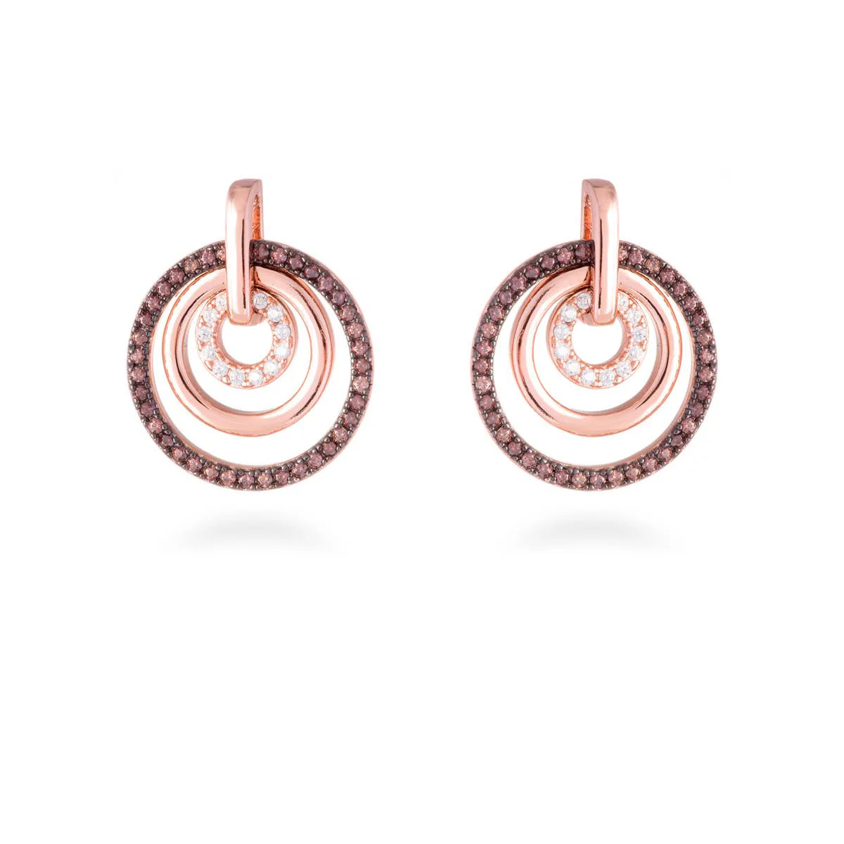 Pendientes Delerex Plata De Ley 925 - Delerex MARRON