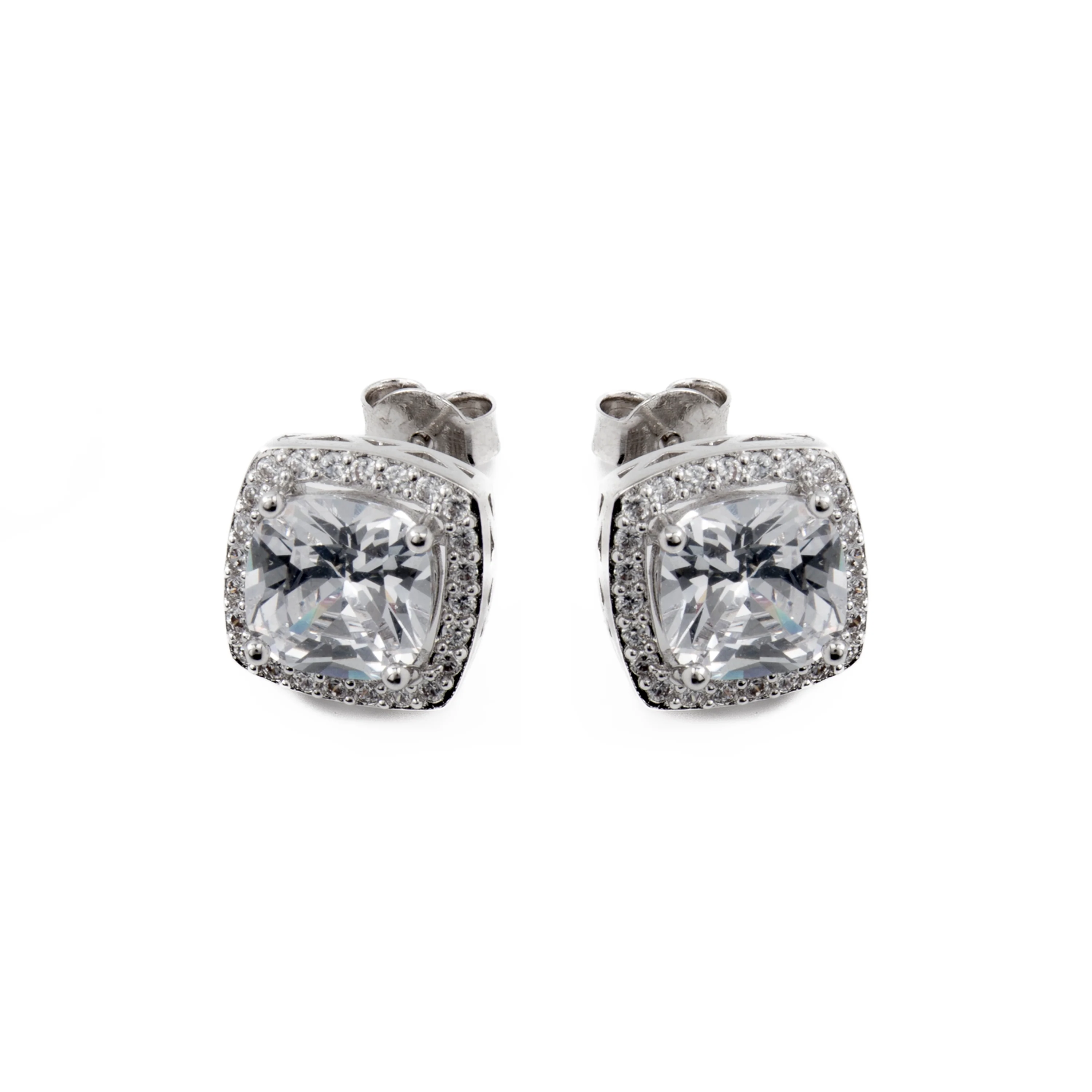 Pendientes de Circonita Brillante acabados en rodio - Derlim - Image 3