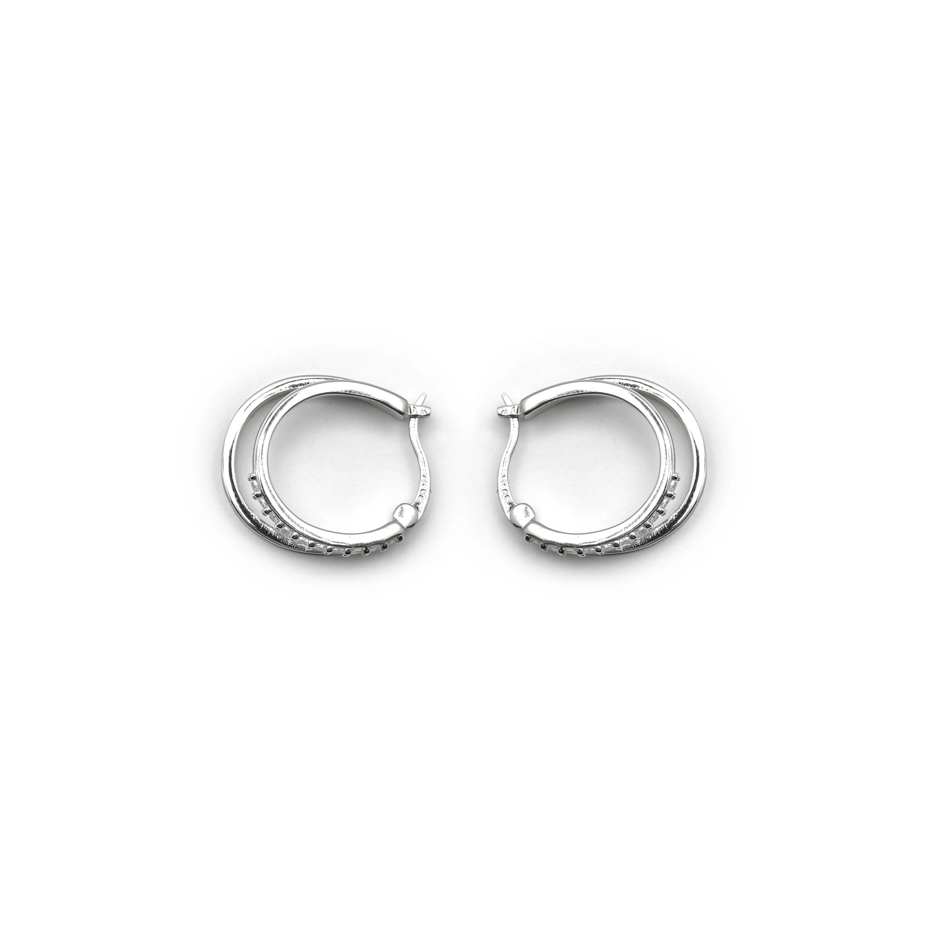 Pendientes de Plata de Ley 925 y Lacado Negro acabado en rodio - Dersa - Image 3