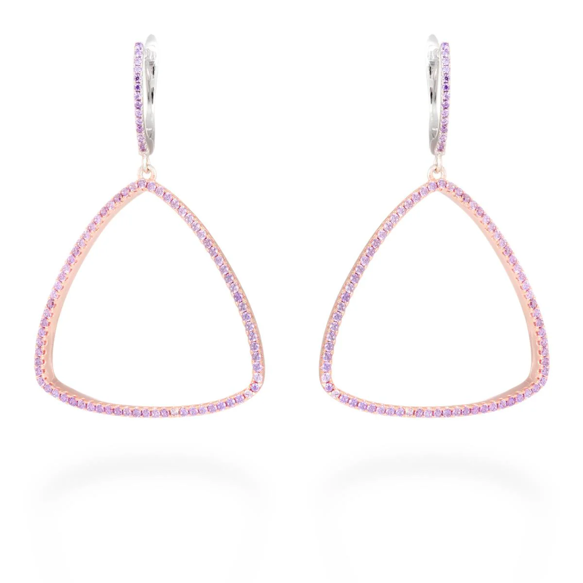 Pendientes Devendra Plata De Ley 925 - Devendra MORADO