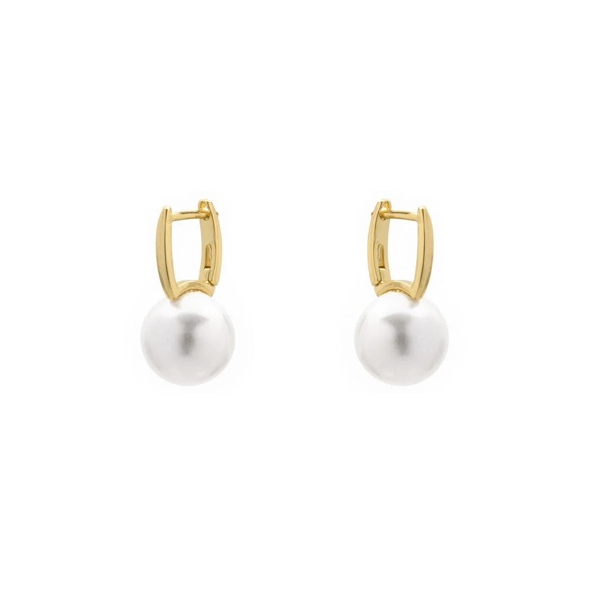 Pendientes de Perla Blanca acabado en oro amarillo de 18k - Dical - Image 3