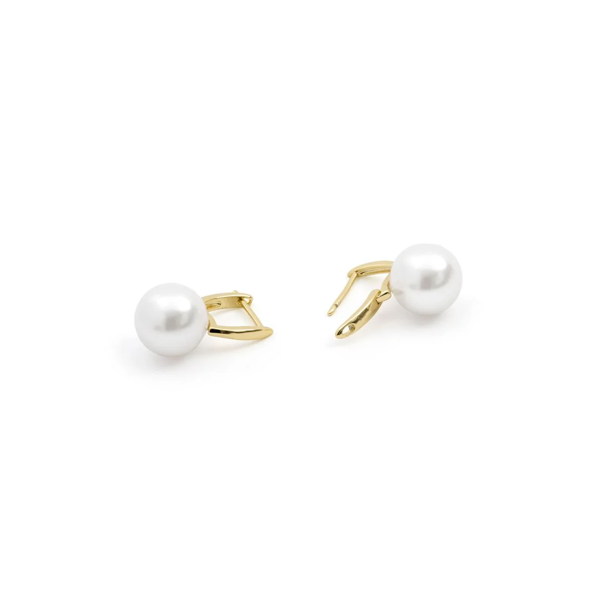 Pendientes de Perla Blanca acabado en oro amarillo de 18k - Dical - Image 5