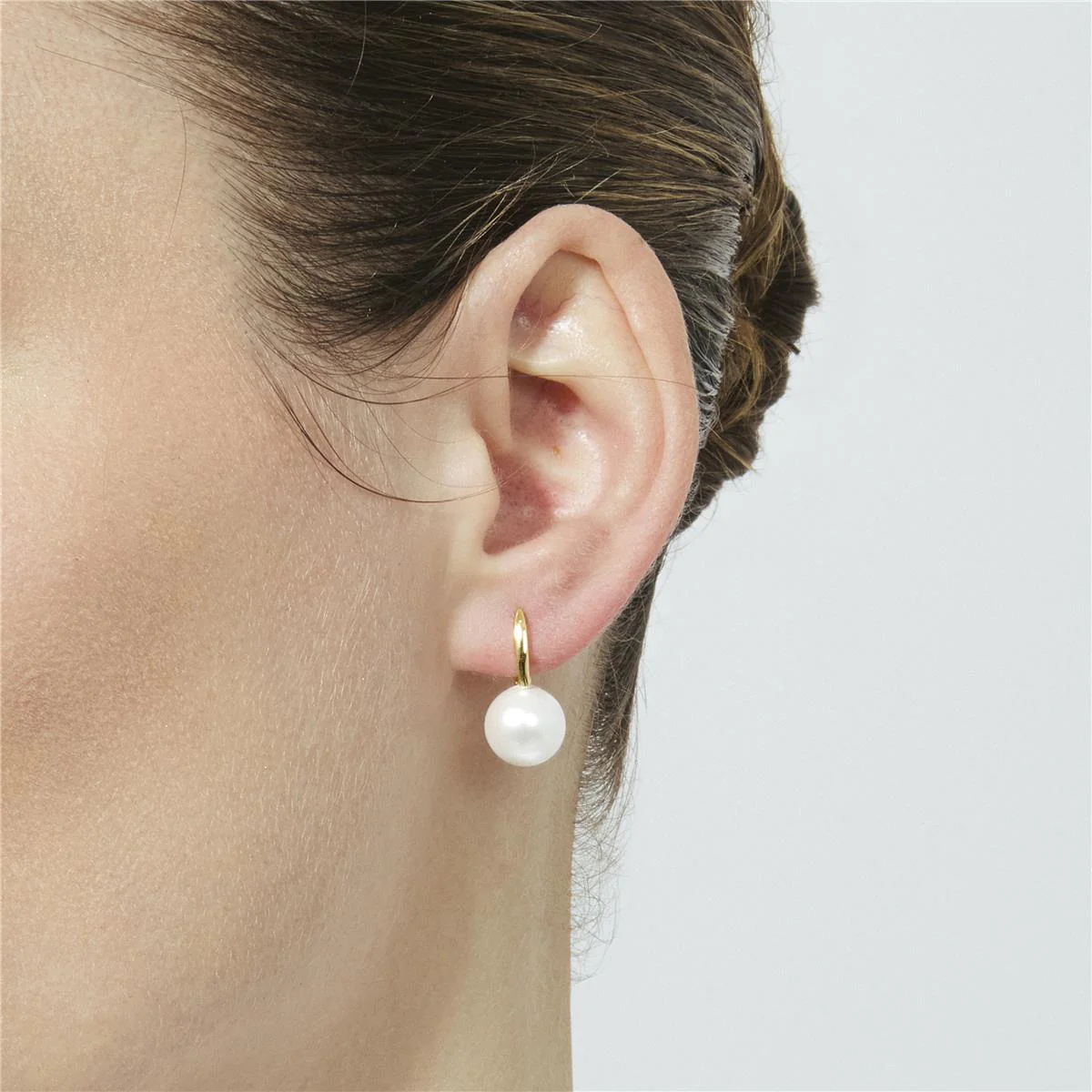 Pendientes de Perla Blanca acabado en oro amarillo de 18k - Dical - Image 6