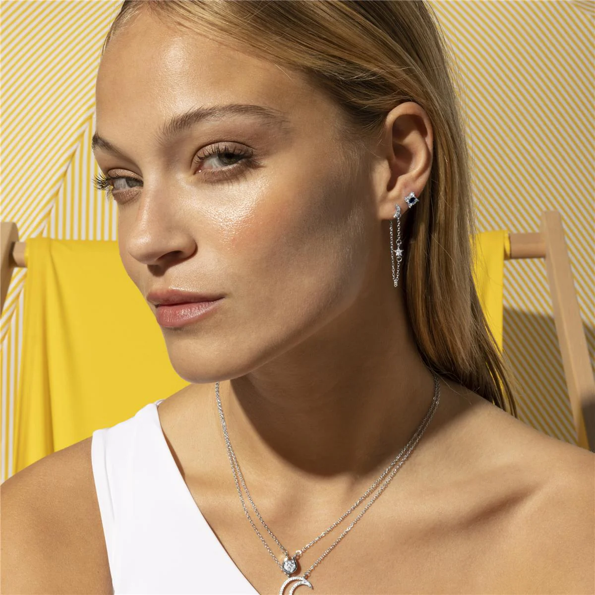 Pendientes Dimy acabado plata - Dimy BLANCO - Image 3