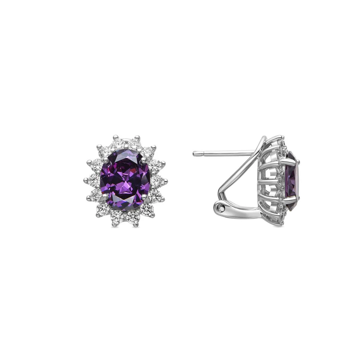Pendientes Dinoc Plata de Ley 925 - Dinoc MORADO