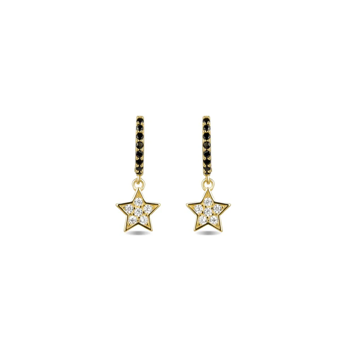 Pendientes Disrek Plata De Ley 925 - Disrek NEGRO