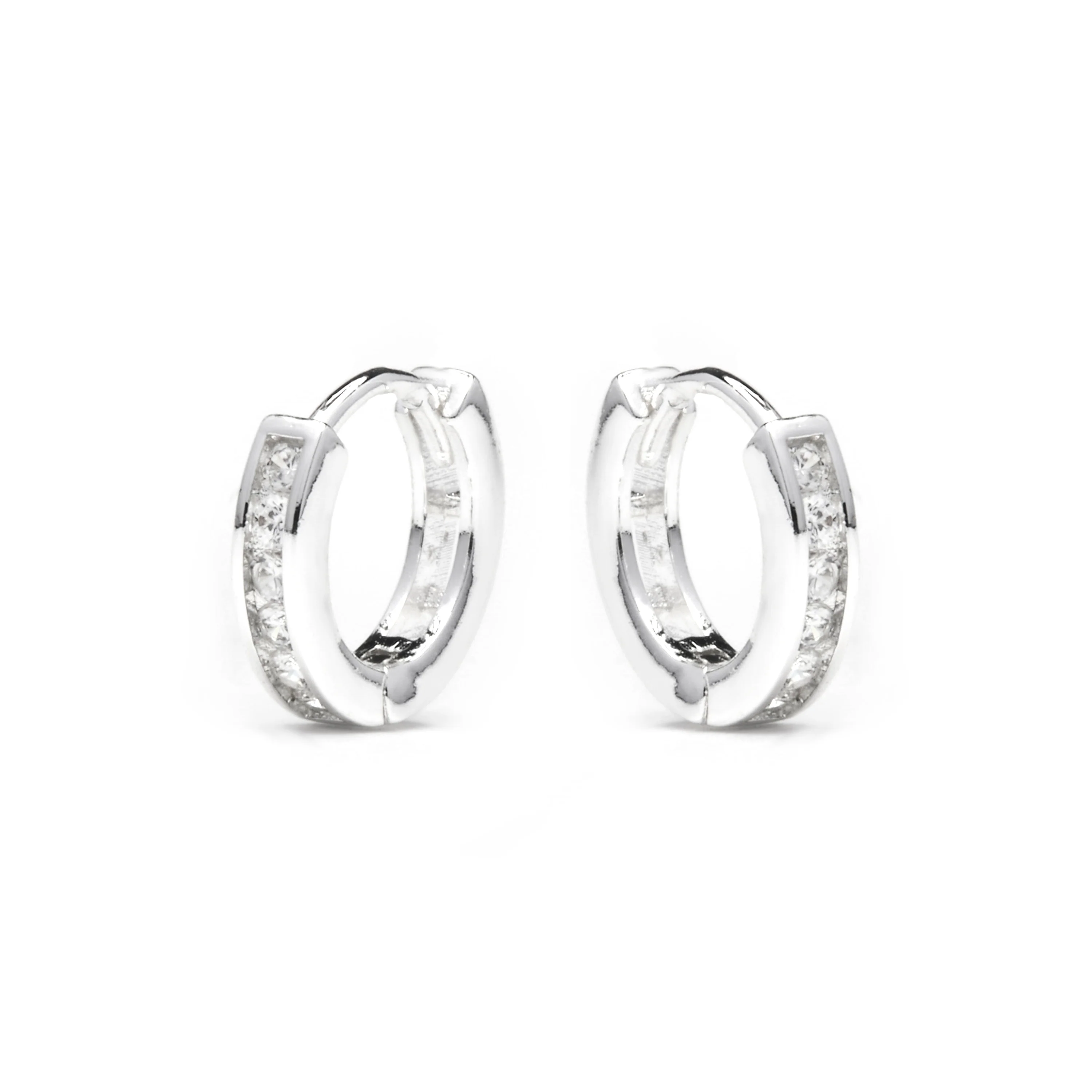 Pendientes con Circonita Brillante acabado plata - Docri - Image 3
