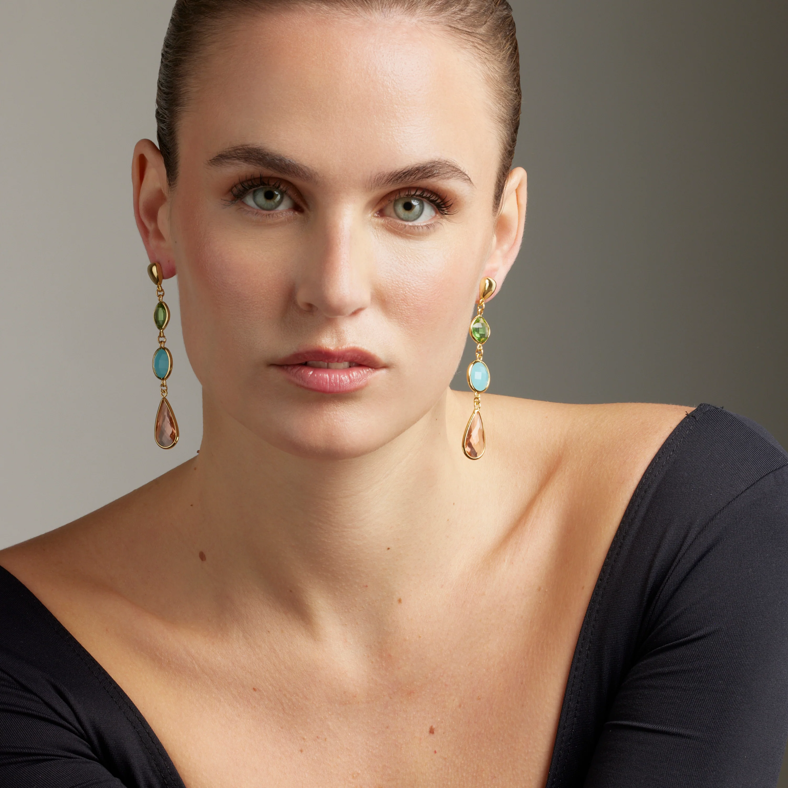 Pendientes acabado en oro amarillo 18K - Donnty - Image 2