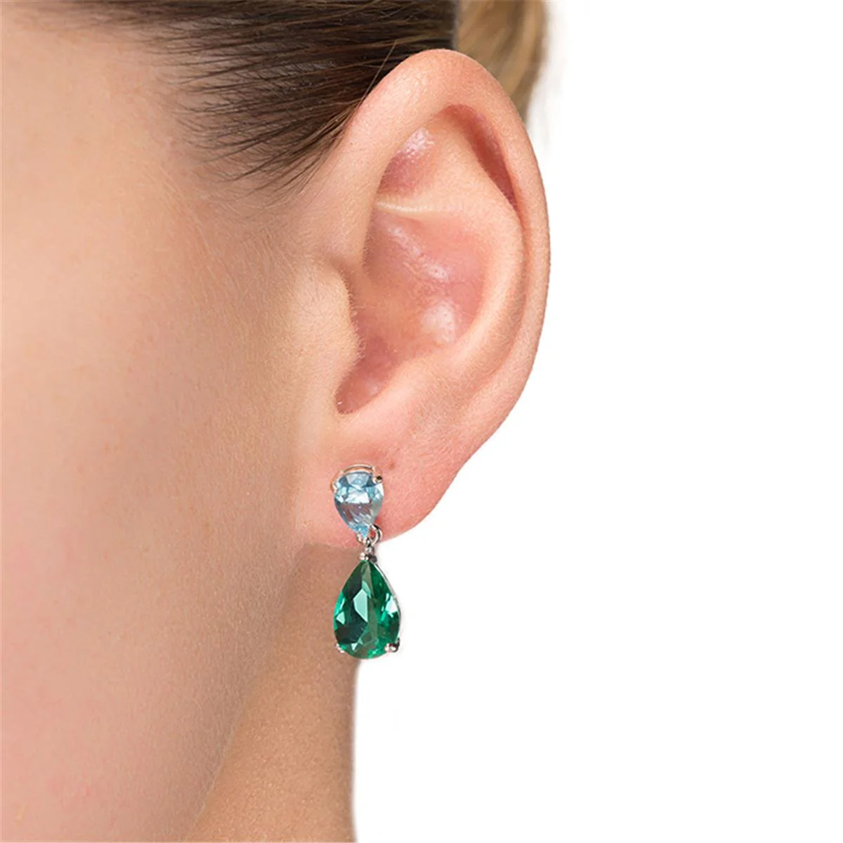 Pendientes Draguth Plata, Verde y Azul CH - Draguth MULTICOLOR - Image 2