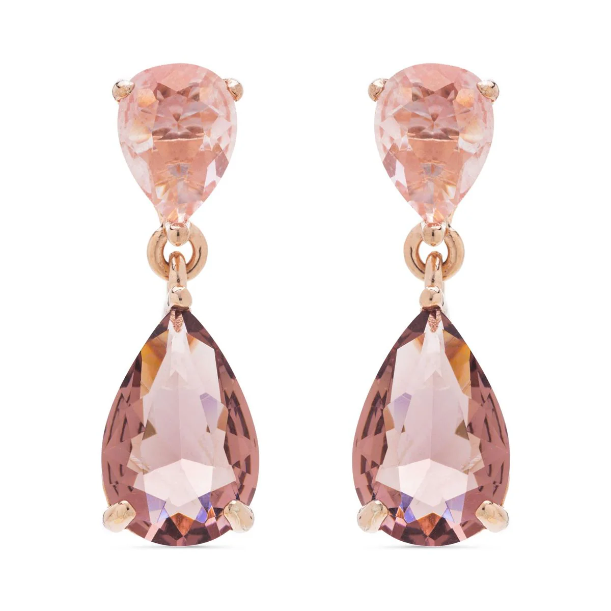 Pendientes Draguth Plata y cristal granate - Draguth MULTICOLOR