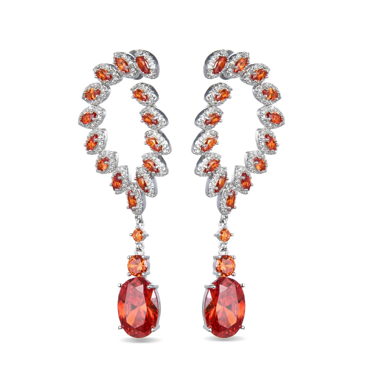 Pendientes Dreshya Plata De Ley 925 - Dreshya NARANJA - Image 2