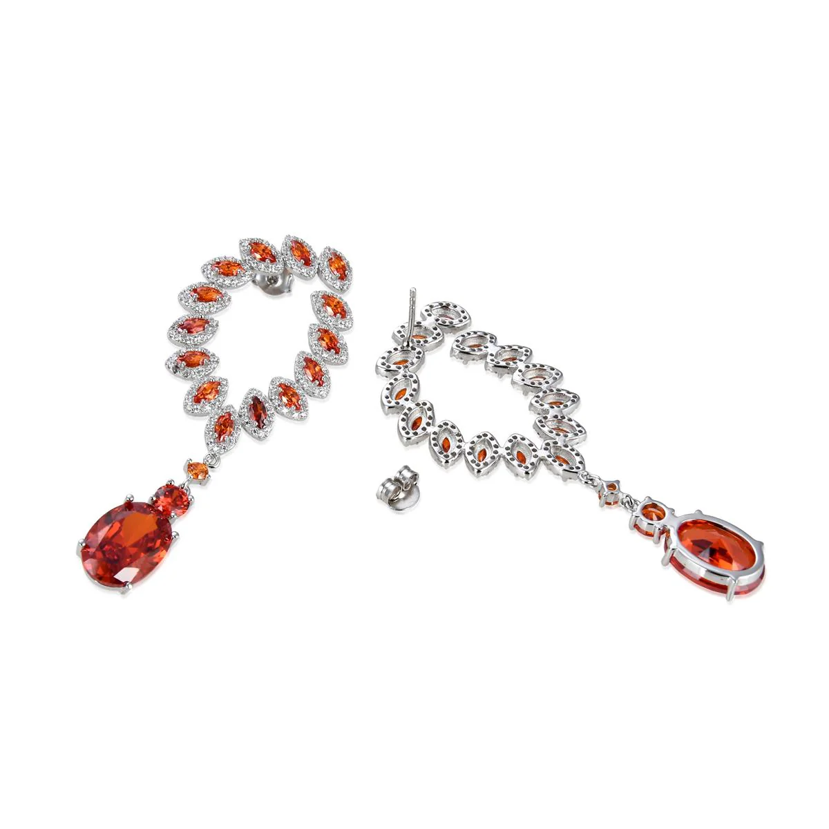 Pendientes Dreshya Plata De Ley 925 - Dreshya NARANJA - Image 3