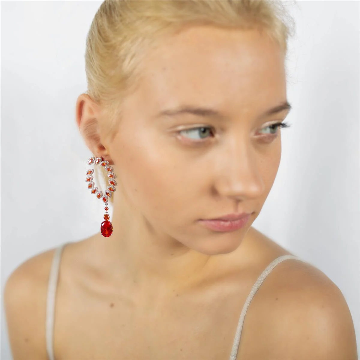 Pendientes Dreshya Plata De Ley 925 - Dreshya NARANJA - Image 4