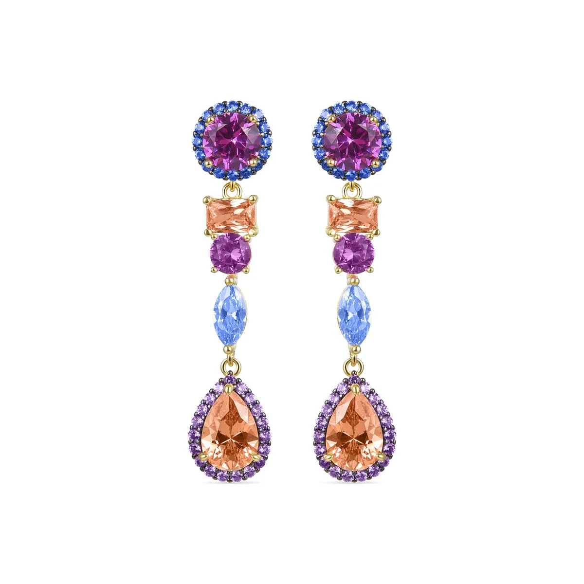 Pendientes Drokhi Plata De Ley 925 - Drokhi MULTICOLOR