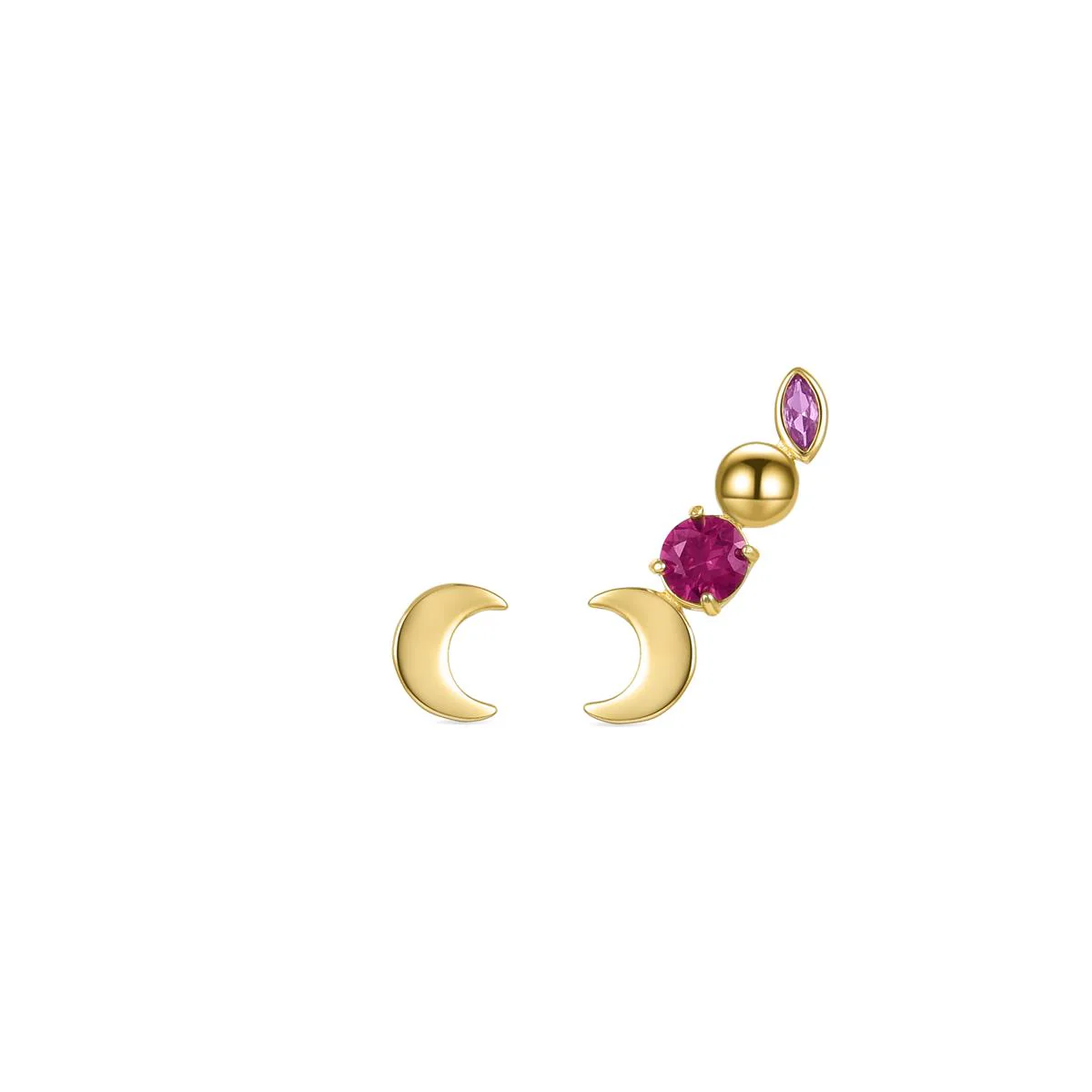 Pendientes Drukda Plata De Ley 925 - Drukda MULTICOLOR