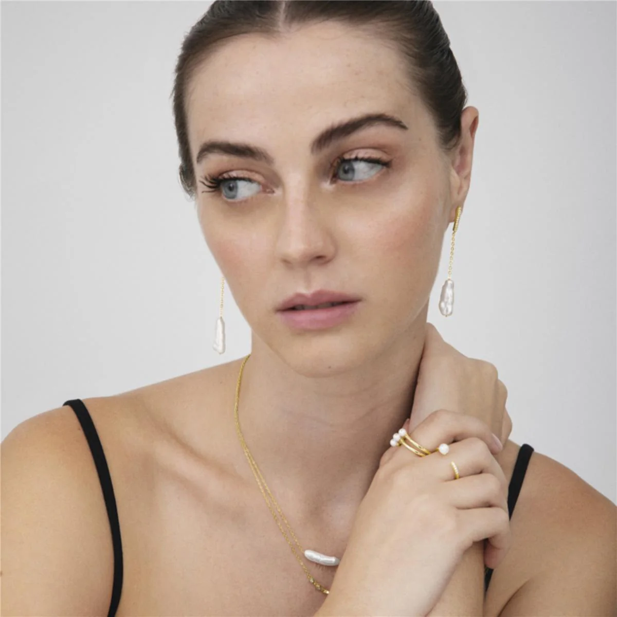 Pendientes Duzi Plata De Ley 925 - Duzi BLANCO - Image 3