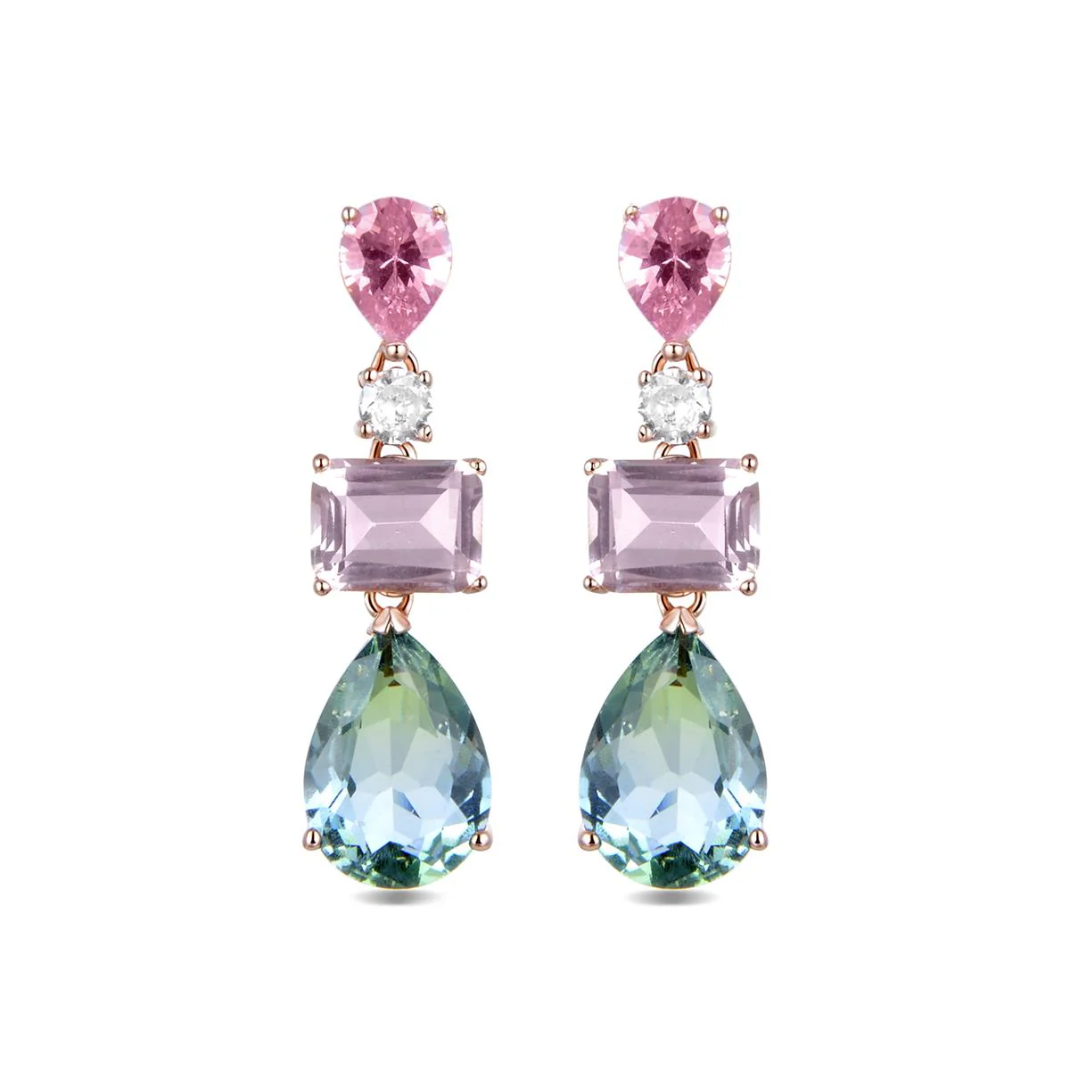 Pendientes Edri Plata De Ley 925 - Edri MULTICOLOR