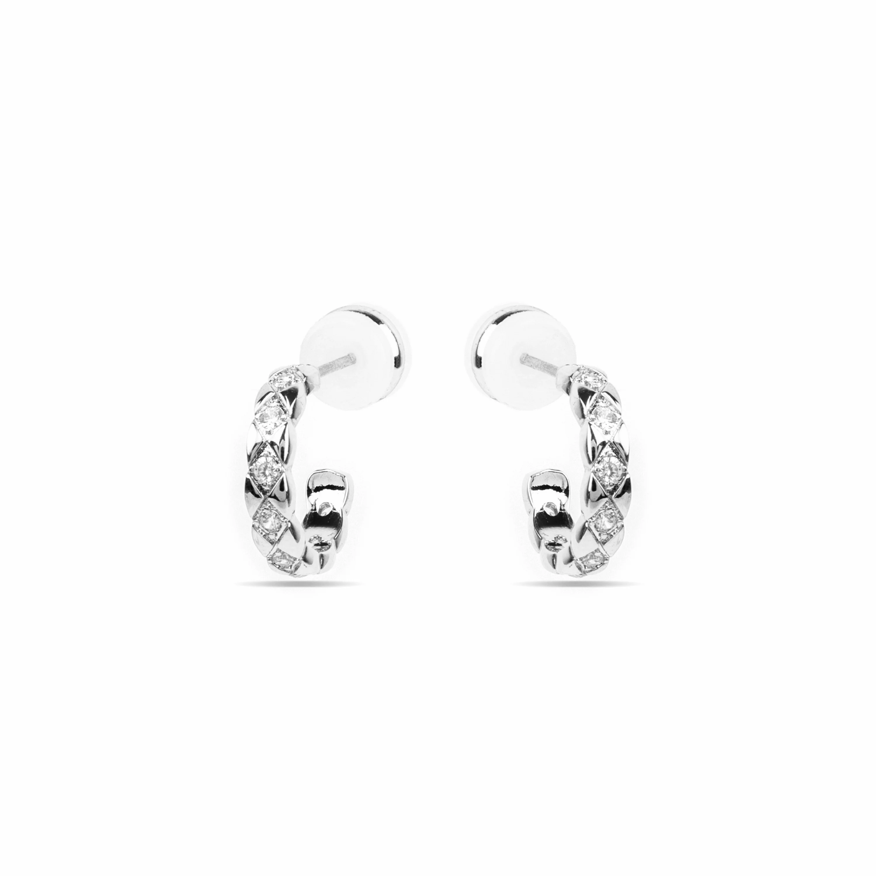 Pendientes con Circonita Brillante acabado plata - Efla - Image 3