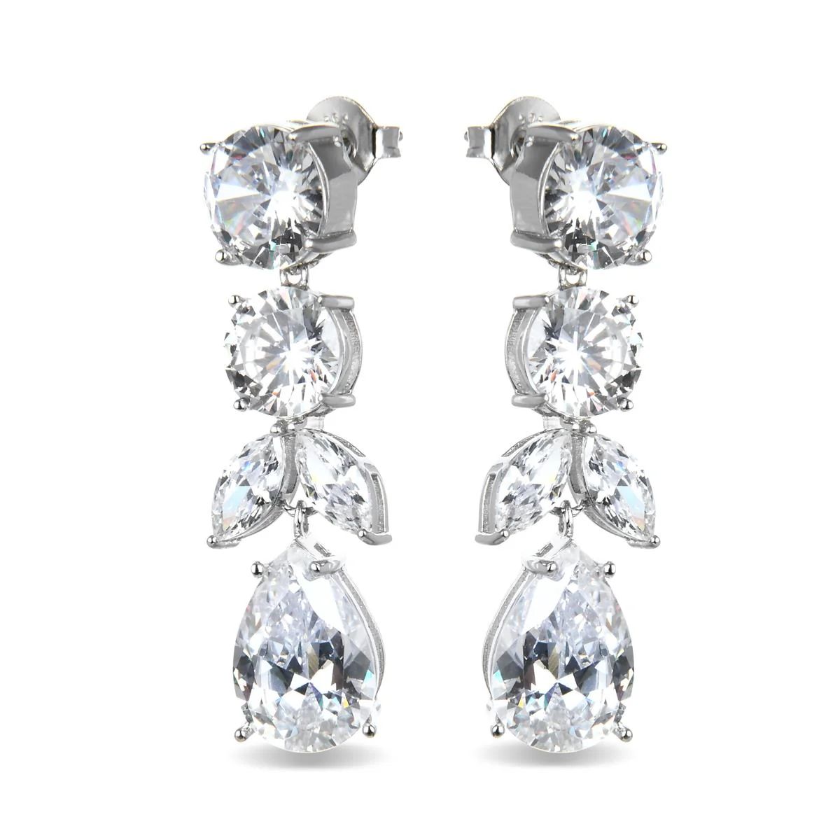 Pendientes Ema Plata De Ley 925 - Ema BLANCO - Image 2