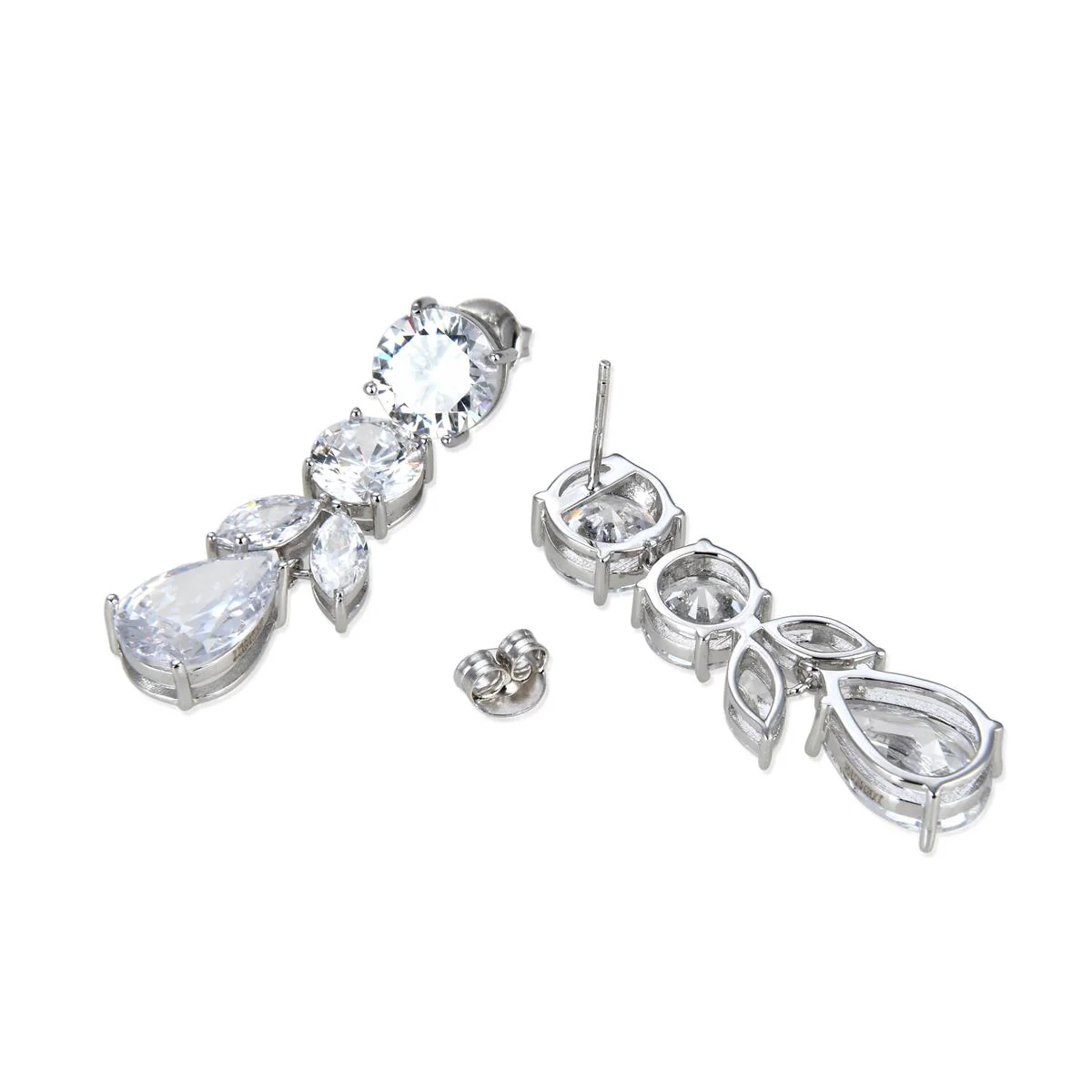 Pendientes Ema Plata De Ley 925 - Ema BLANCO - Image 3