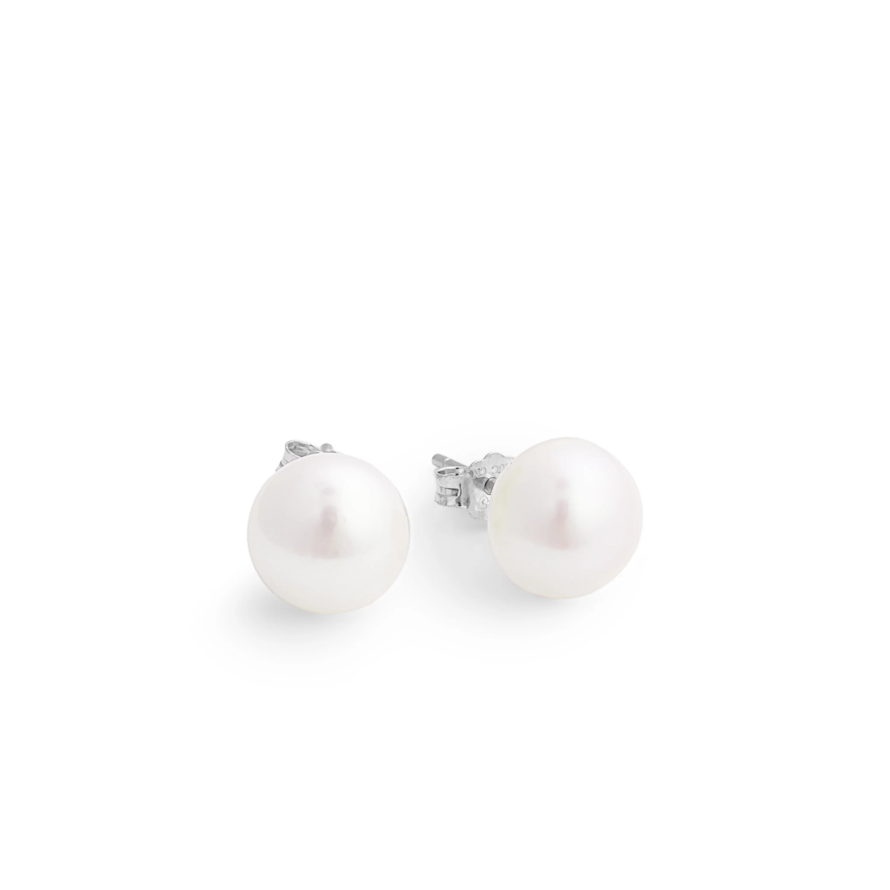 Pendientes de Plata de Ley 925 con Perla Blanca acabados en rodio - Essential - Image 3
