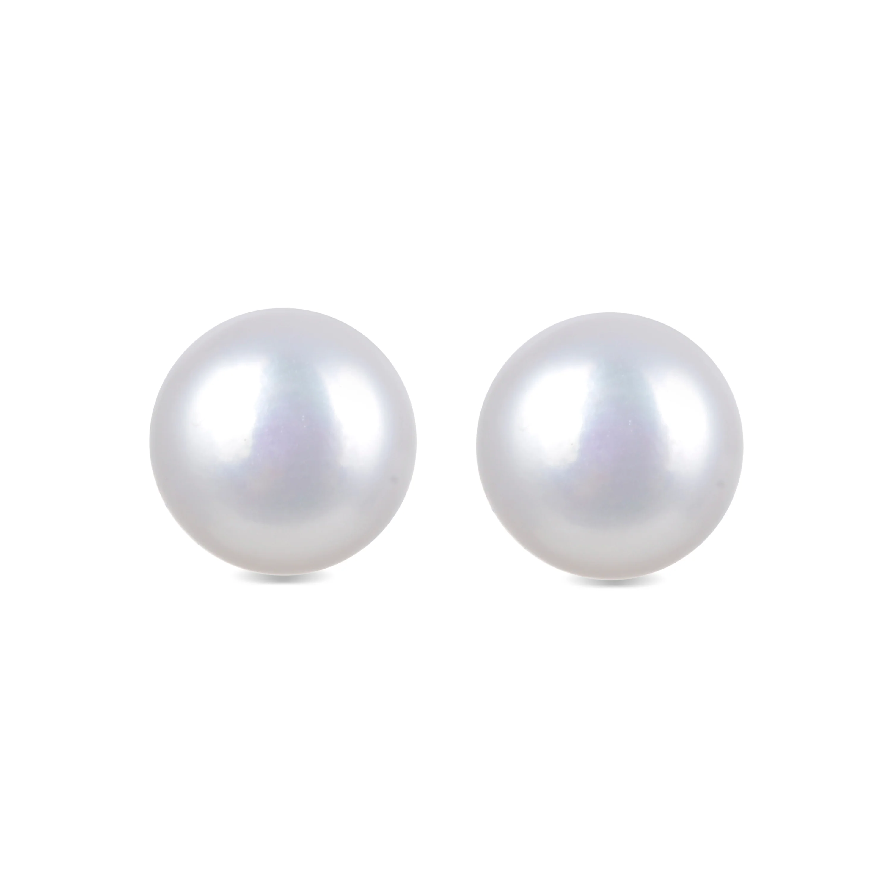 Pendientes de Plata de Ley 925 con Perla Blanca acabados en rodio - Essential