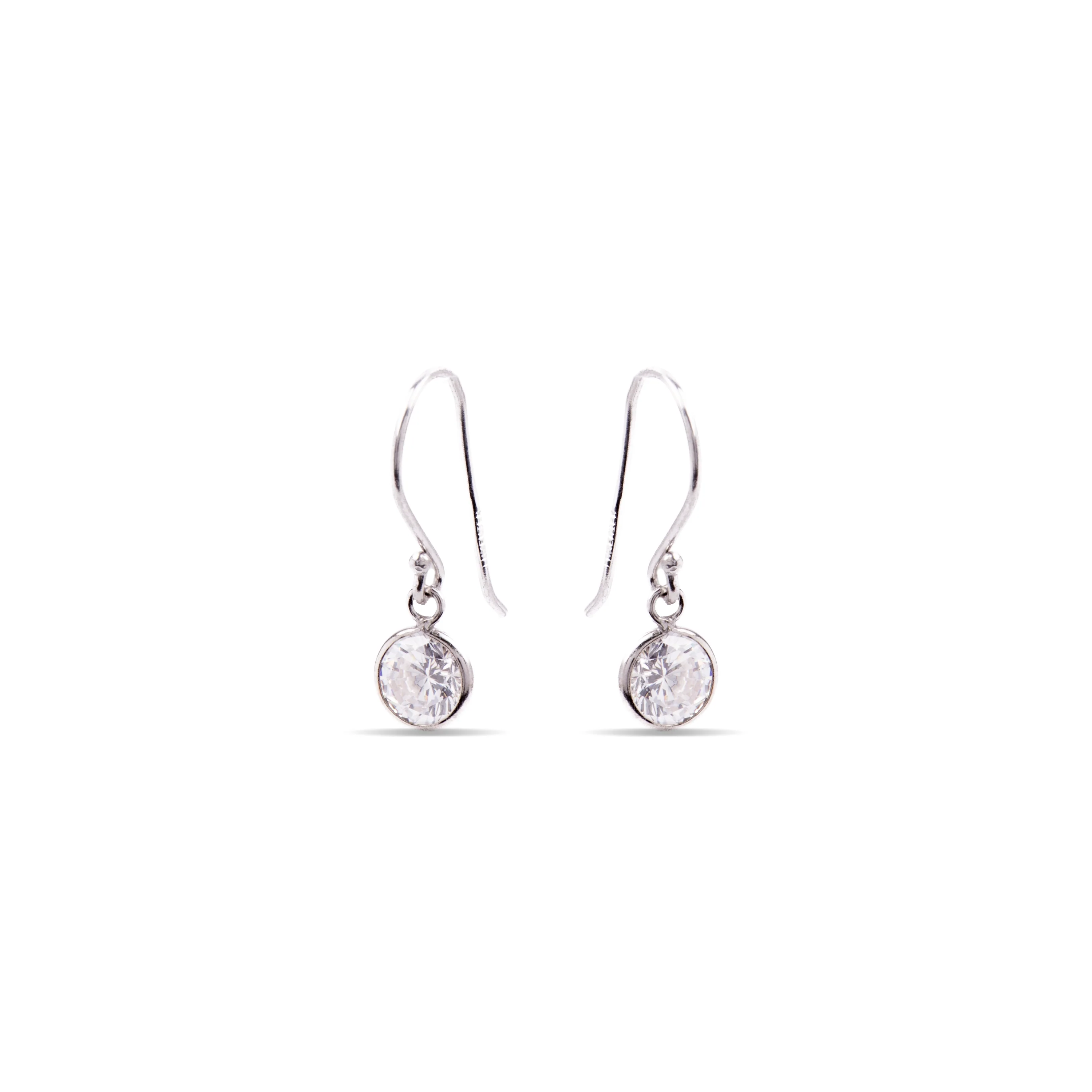 Pendientes de Plata de Ley 925 con Circonita Brillante acabados en rodio - Essential - Image 3