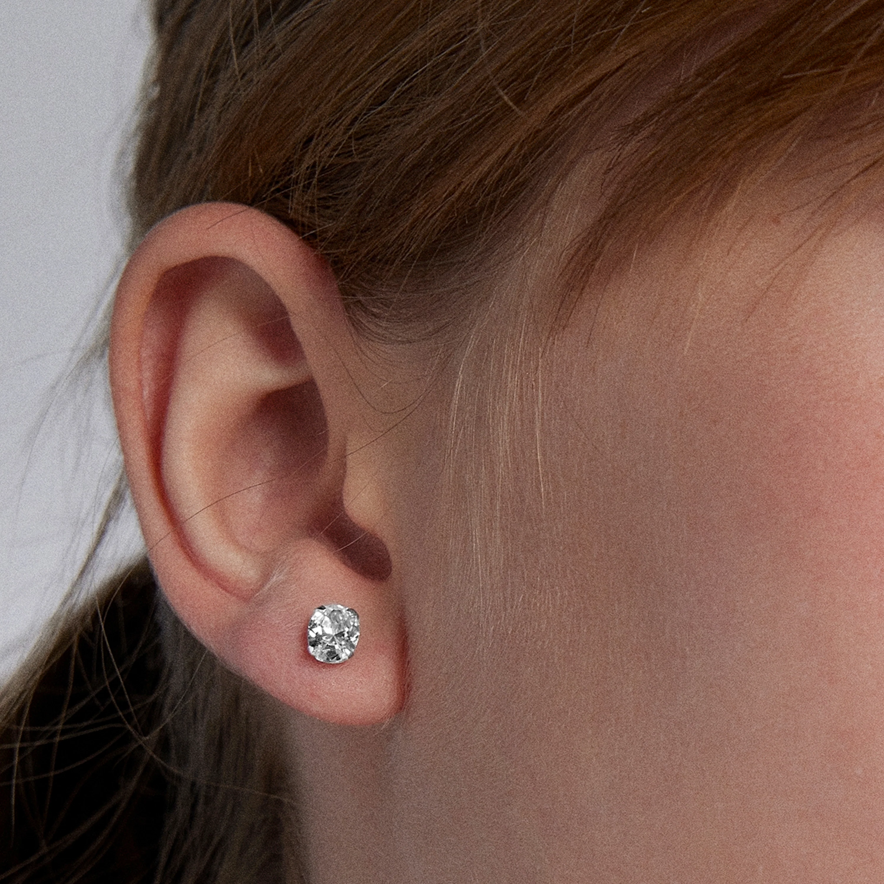 Pendientes de Plata de Ley 925 con Circonita Brillante acabados en rodio - Essential - Image 3
