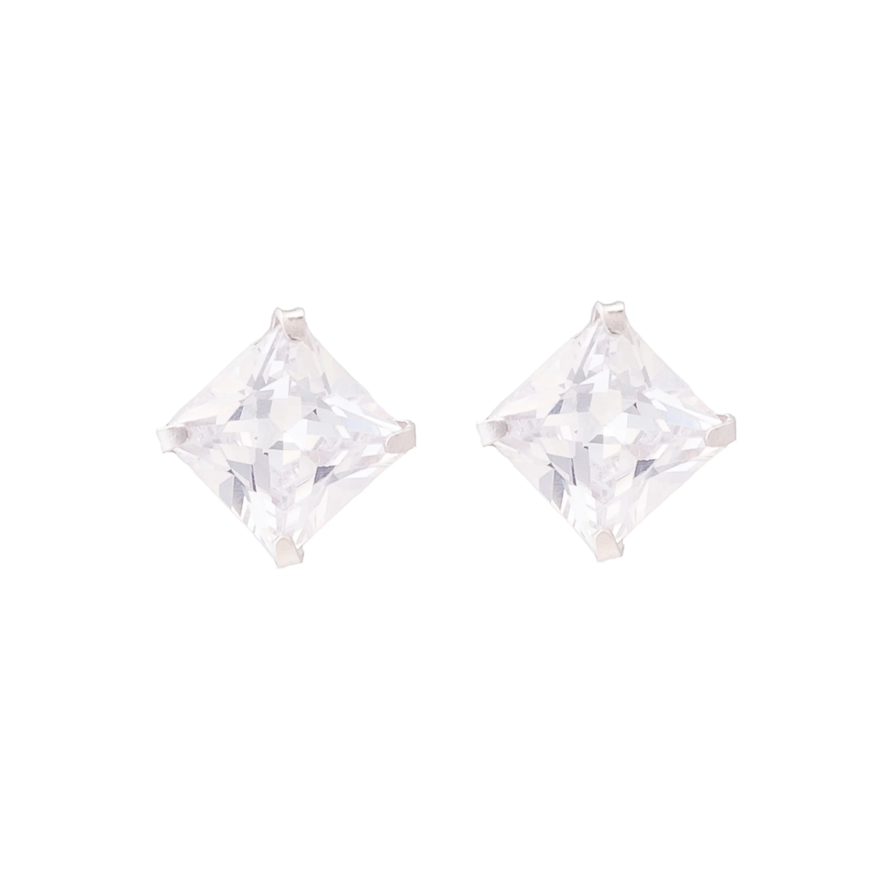 Pendientes de Plata de Ley 925 con Circonita Brillante acabados en rodio - Essential