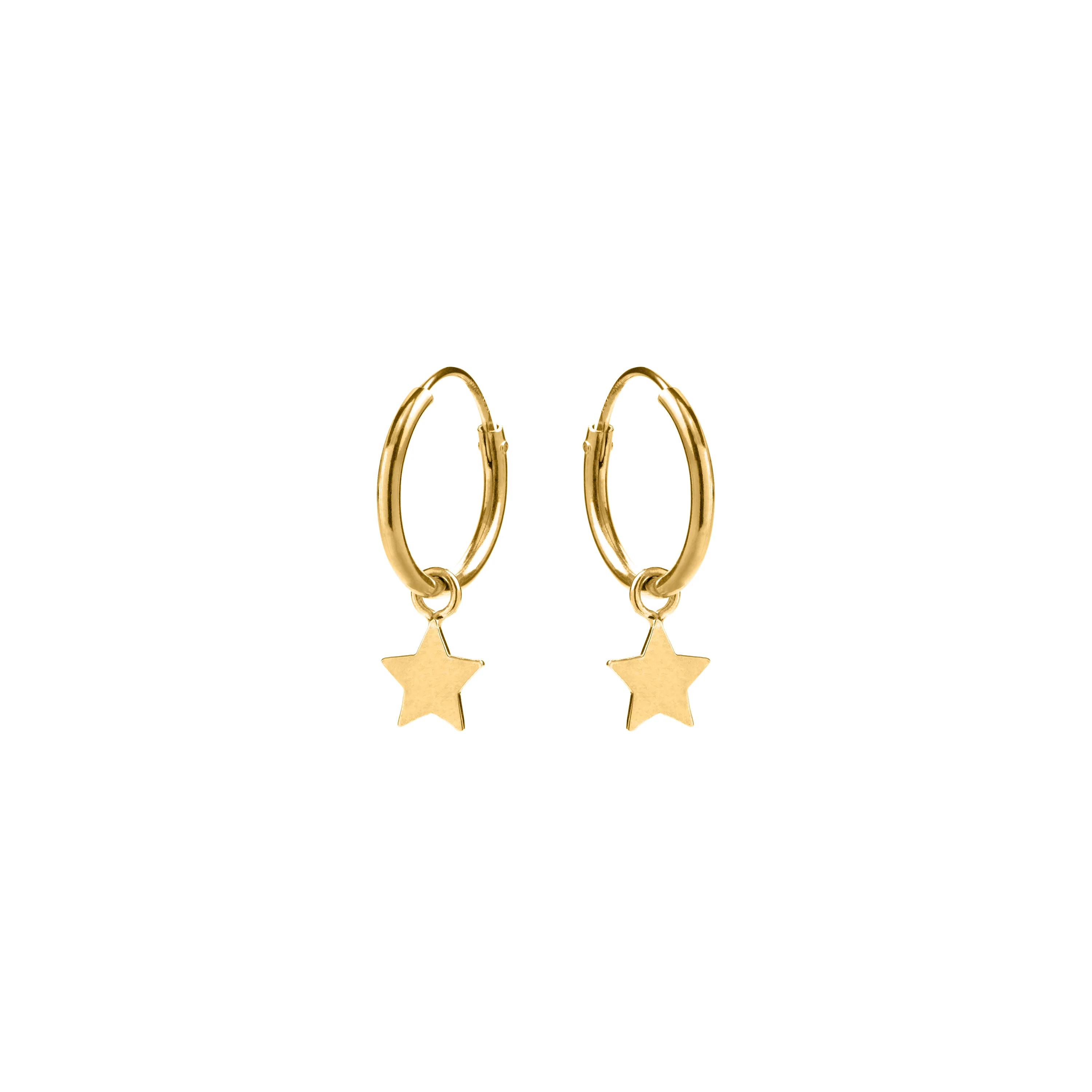 Pendientes de Plata de Ley 925 acabados en oro amarillo 18K - Essential - Image 3