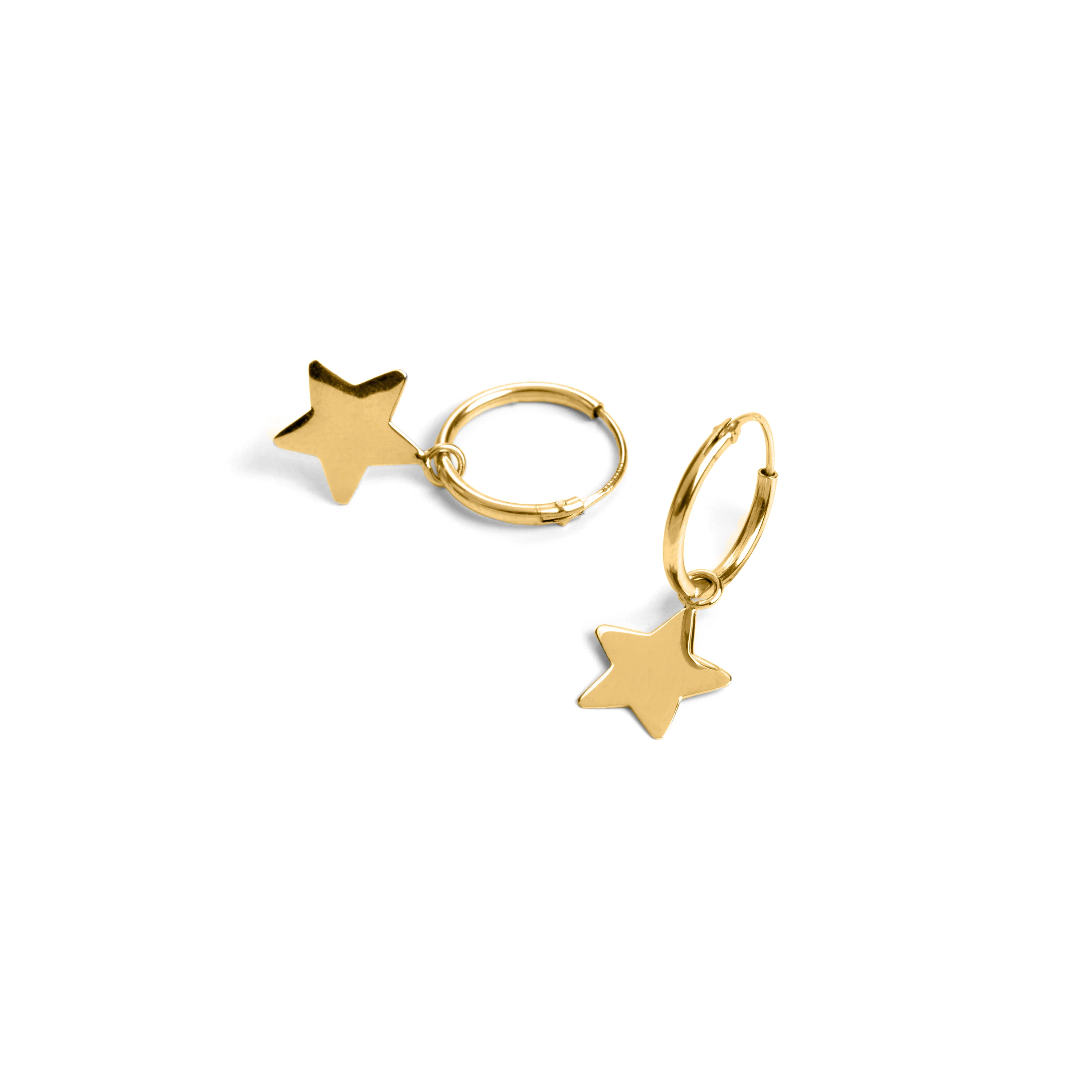 Pendientes de Plata de Ley 925 acabados en oro amarillo 18K - Essential - Image 4