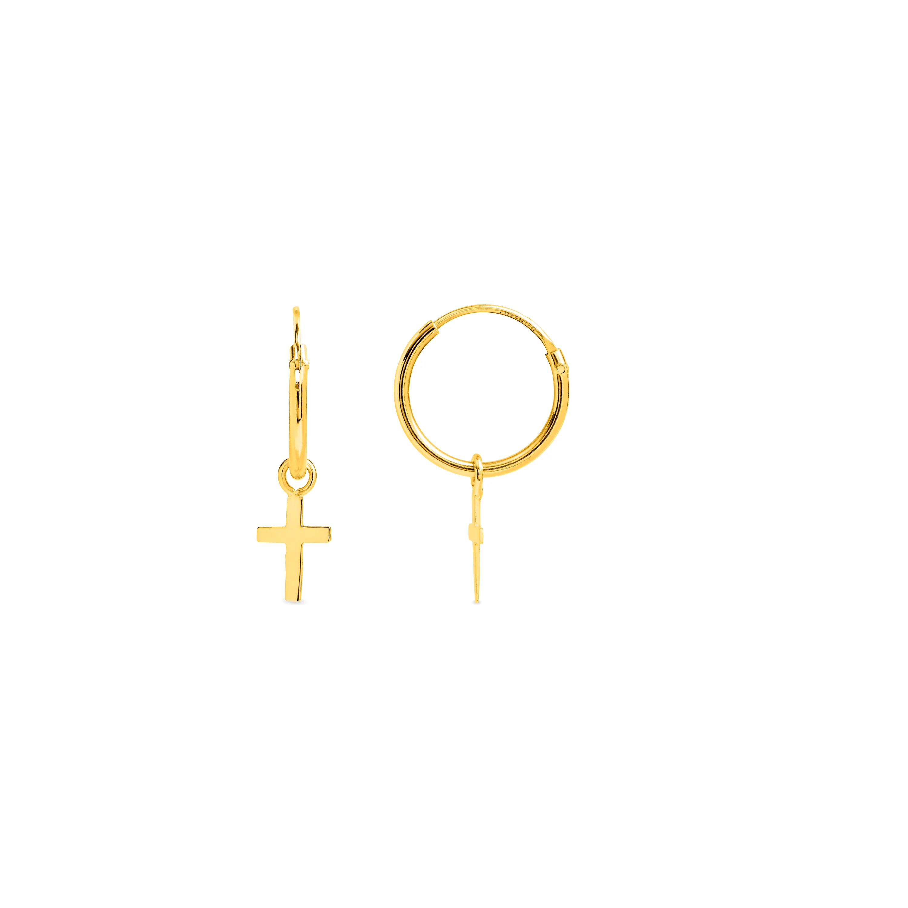 Pendientes de Plata de Ley 925 acabados en oro amarillo 18K - Essential