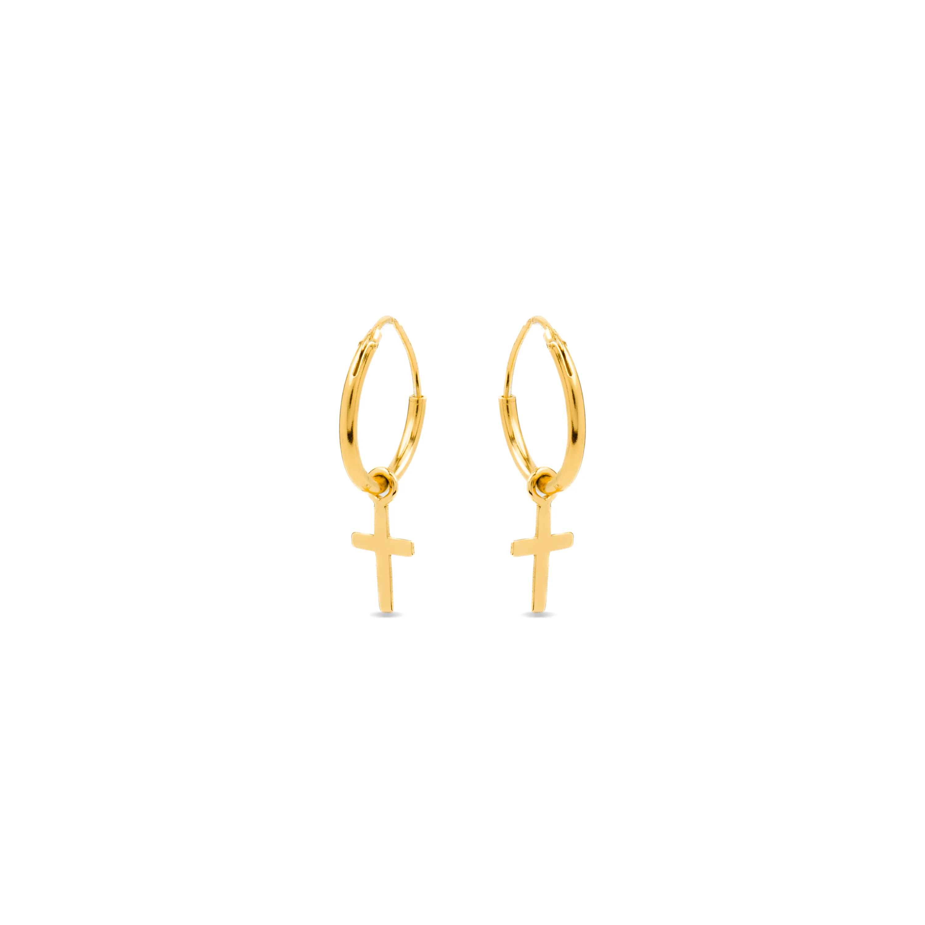 Pendientes de Plata de Ley 925 acabados en oro amarillo 18K - Essential - Image 3