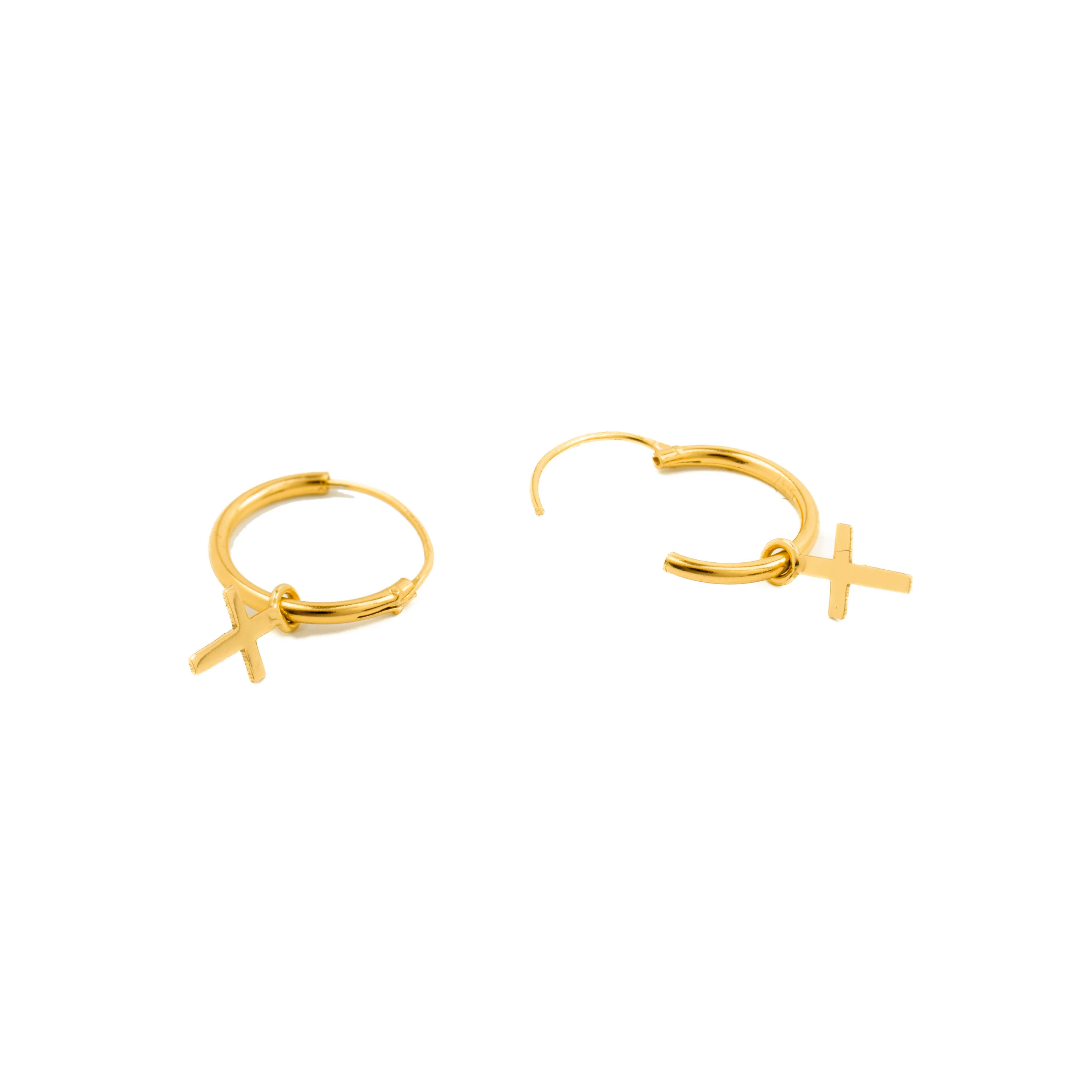 Pendientes de Plata de Ley 925 acabados en oro amarillo 18K - Essential - Image 4
