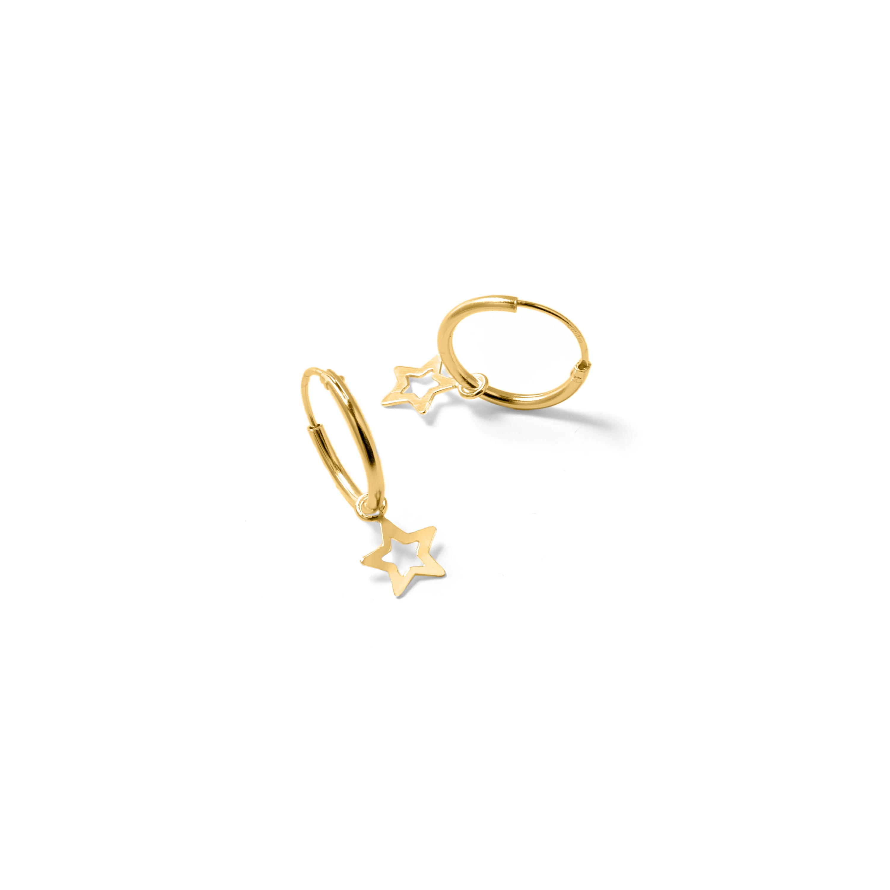 Pendientes de Plata de Ley 925 acabados en oro amarillo 18K - Essential - Image 5