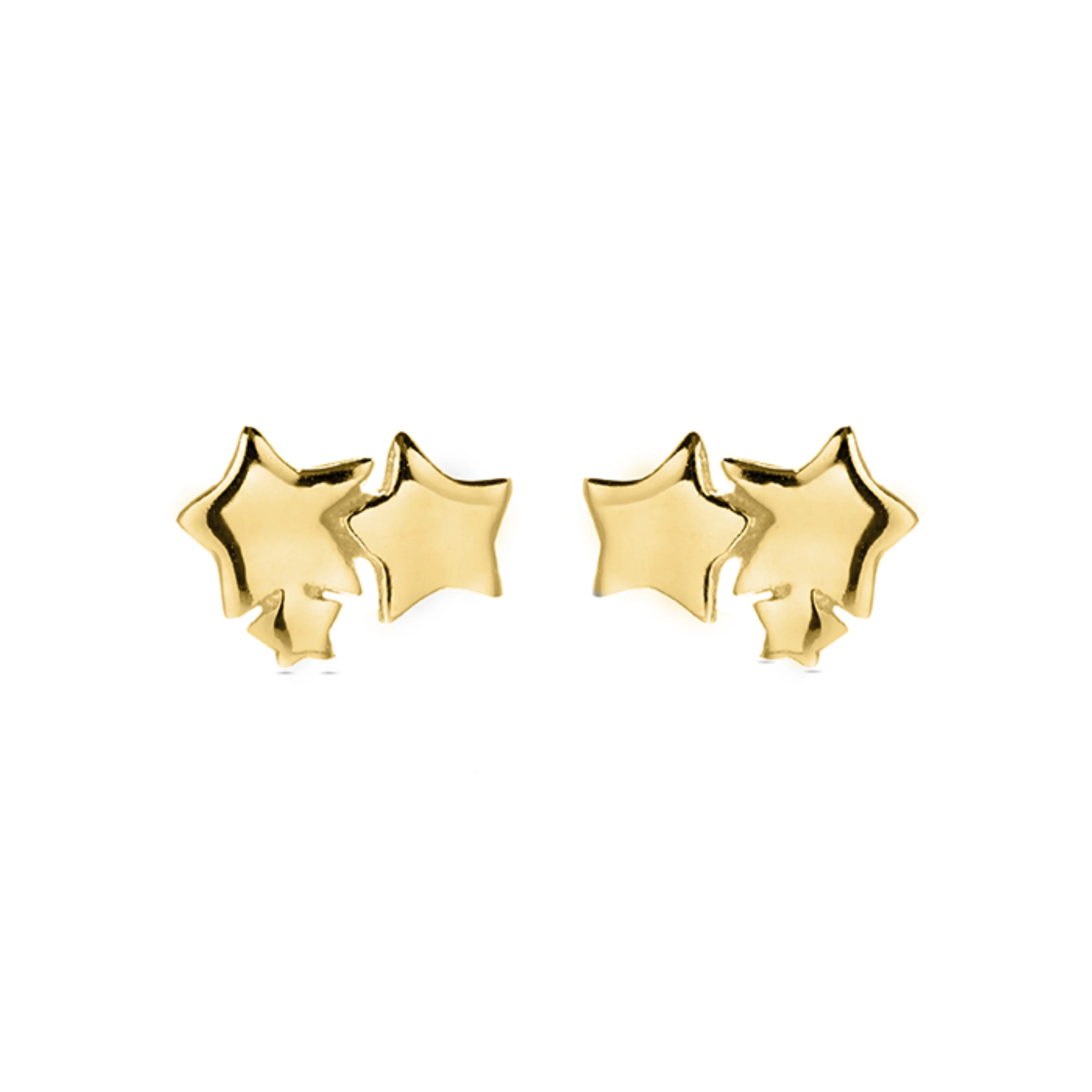 Pendientes de Plata de Ley 925 acabados en oro amarillo 18K - Essential