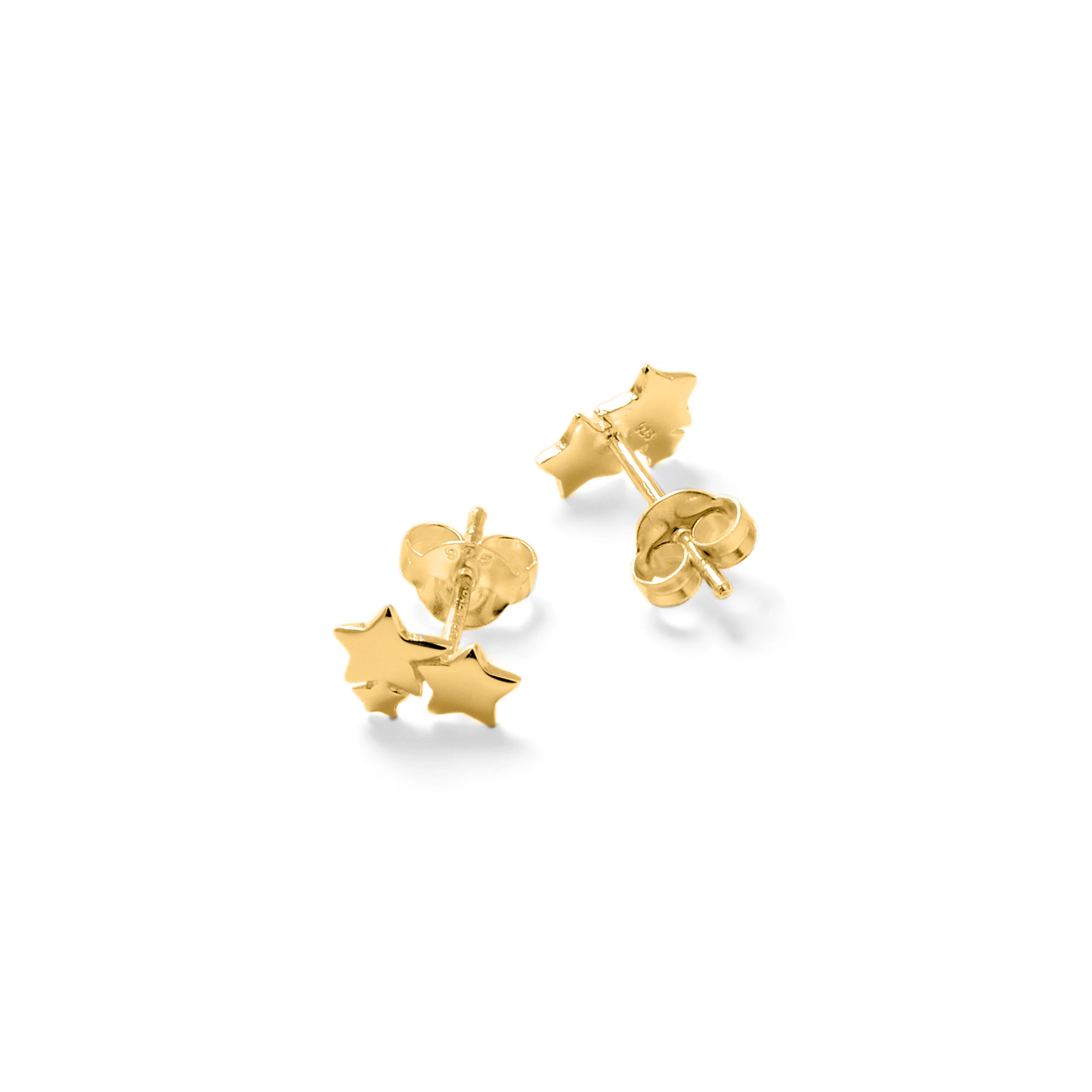Pendientes de Plata de Ley 925 acabados en oro amarillo 18K - Essential - Image 4