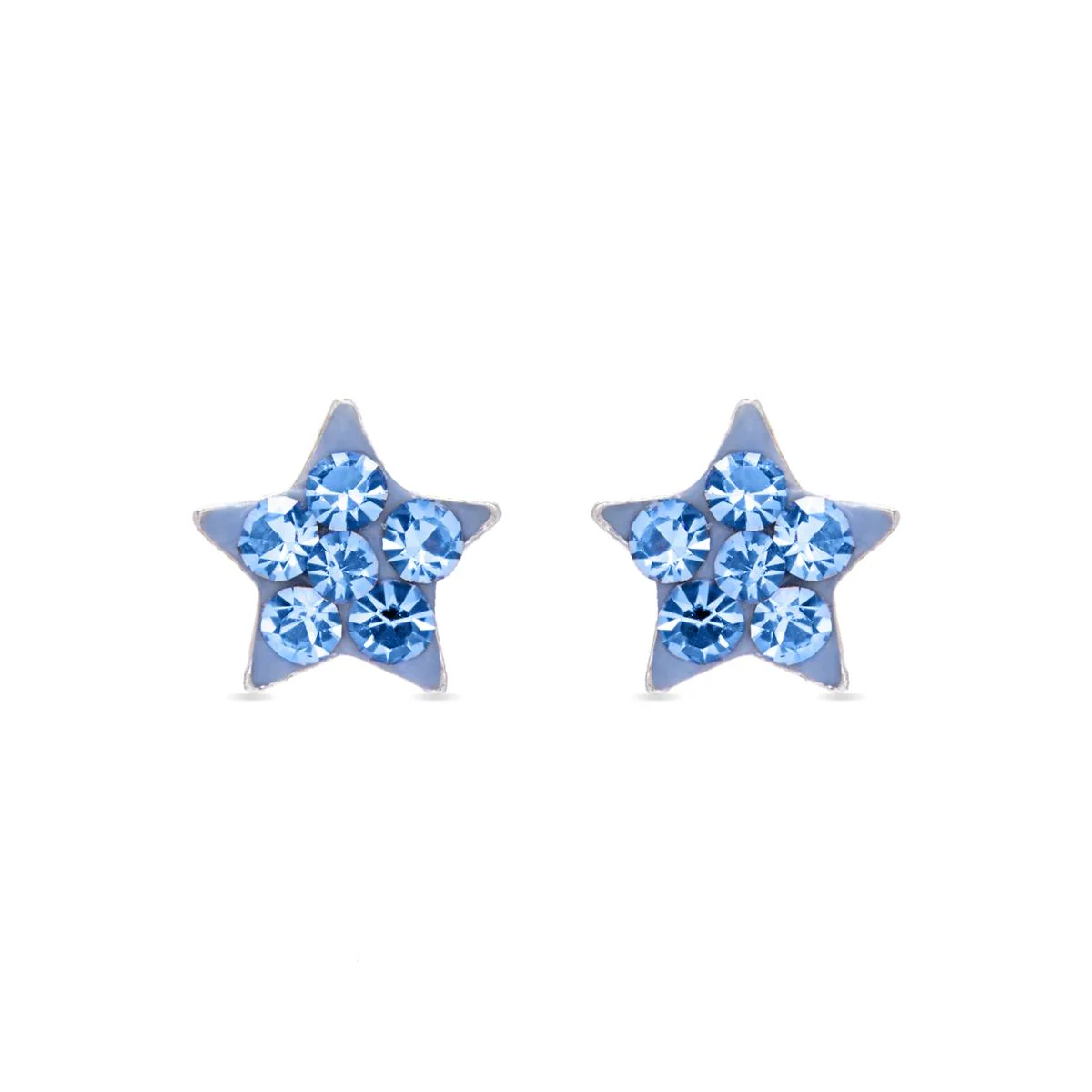 Pendientes Estrella Plata De Ley 925 - Estrella AZUL