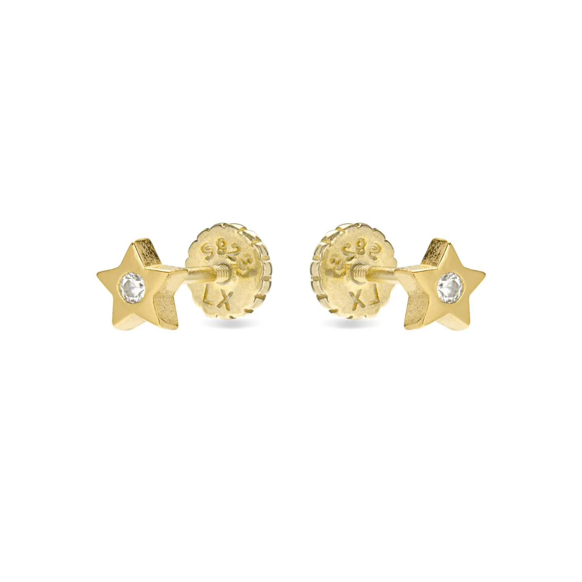 Pendientes Estrellita Plata De Ley 925 - Estrellita BLANCO - Image 2