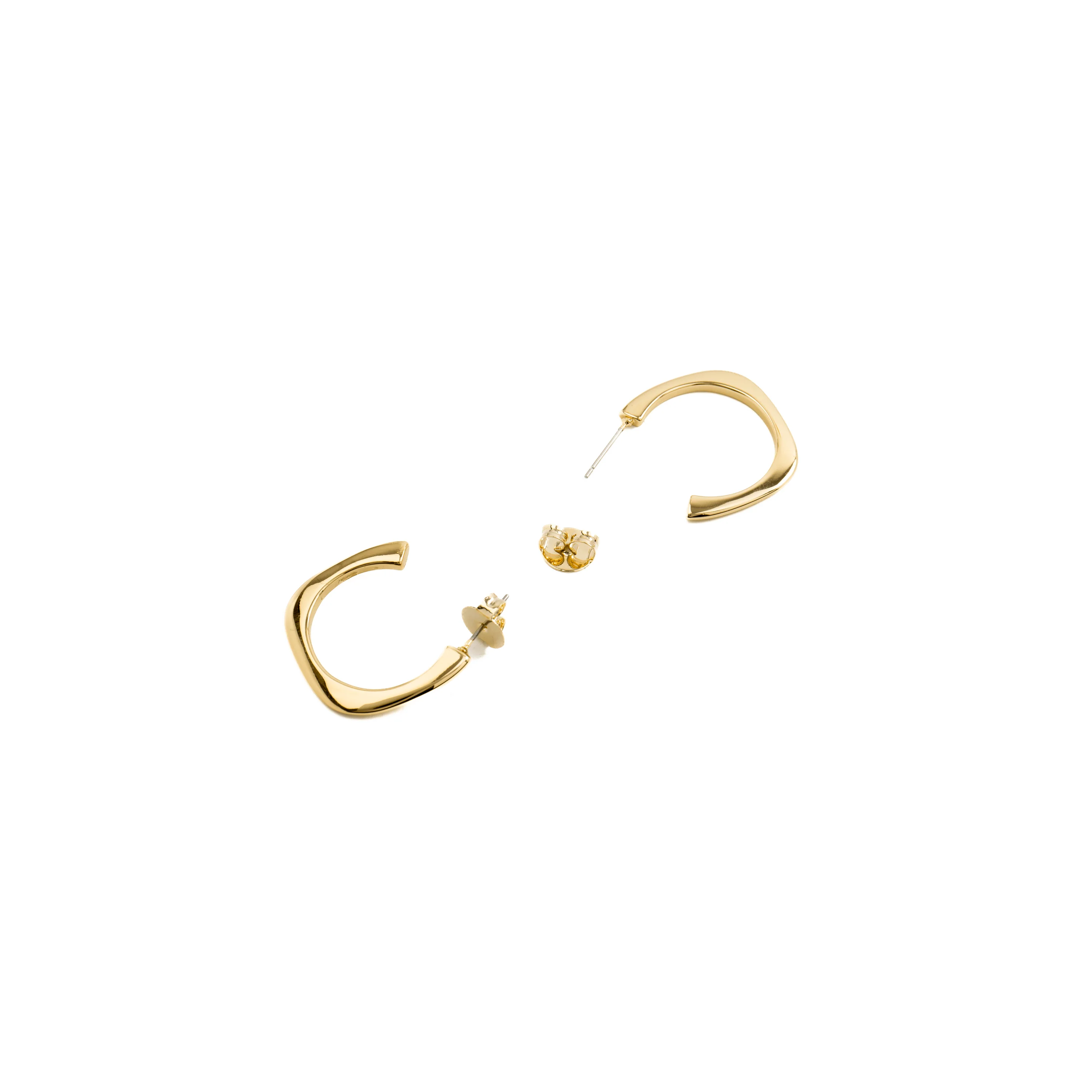 Pendientes de 20mm de diámetro acabados en rodio - Evly - Image 5