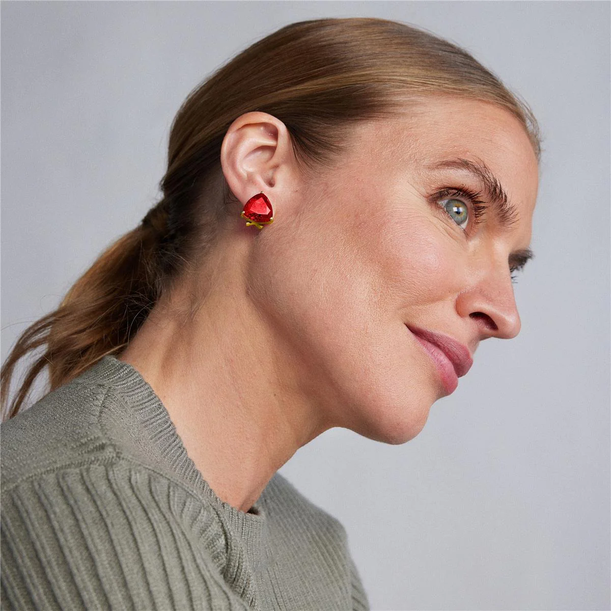 Pendientes Fadhu Plata De Ley 925 - Fadhu ROJO - Image 2